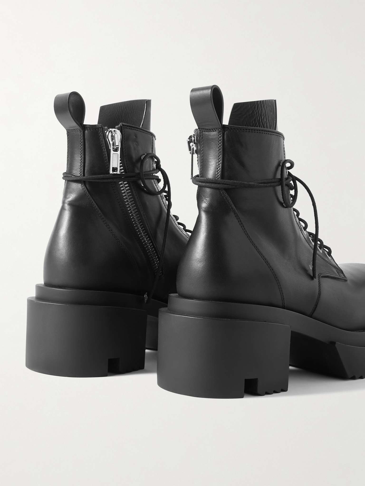 Rick Owens Low Army Bogun Platform Leather Boots | REVERSIBLE Rick Owens Low Army Bogun Platform Leather Boots | REVERSIBLE