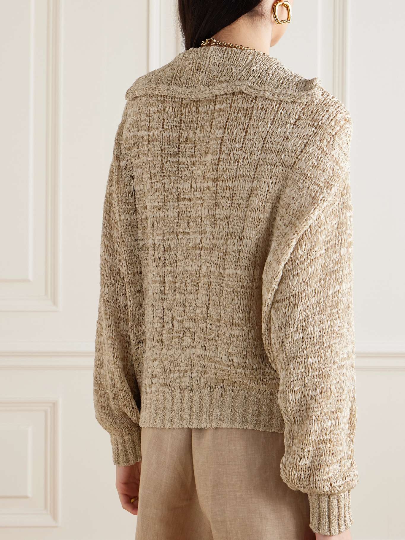 Open-knit silk sweater - 3