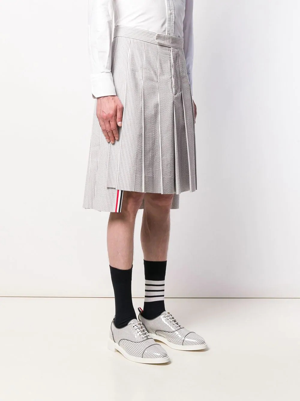 seersucker pleated skirt - 3