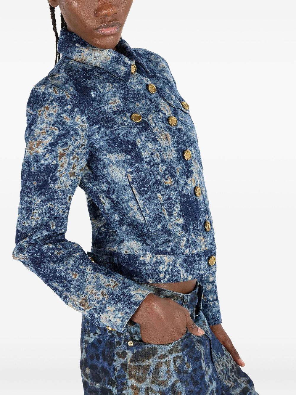 jaguar-print jeans - 5