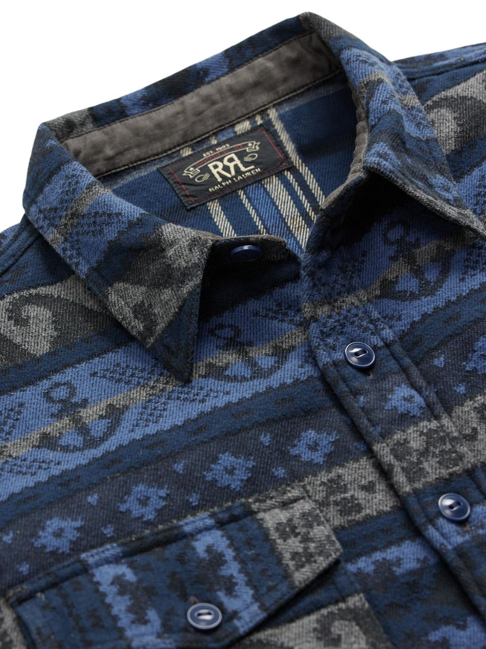 patterned-jacquard cotton shirt - 3