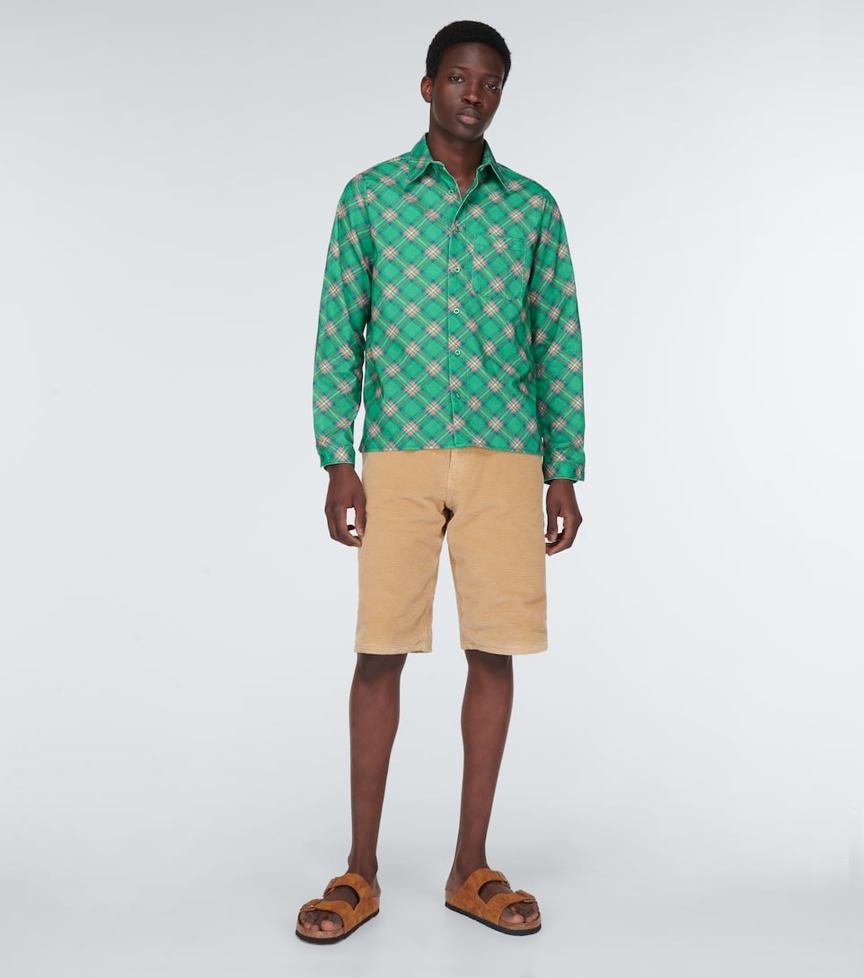 Checked cotton corduroy shirt - 2
