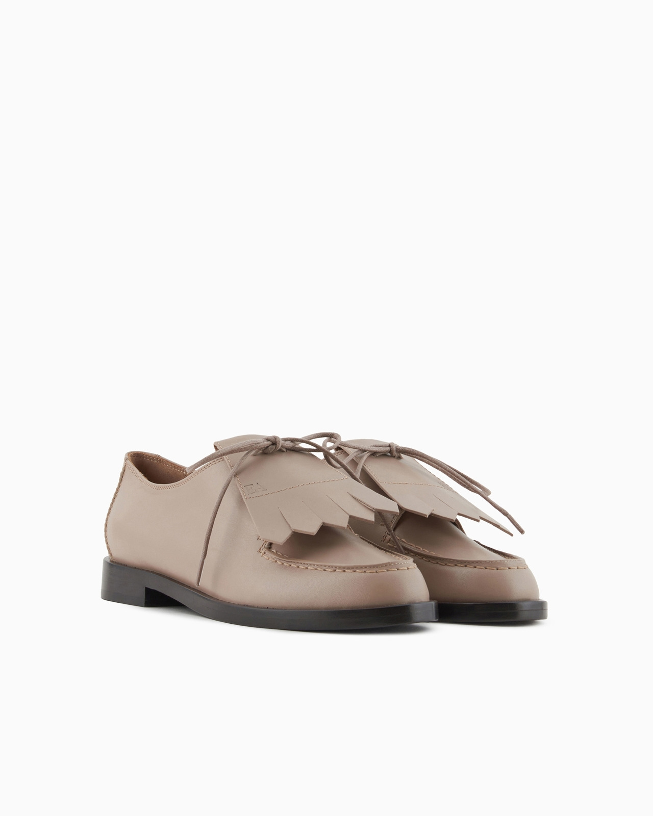 LEATHER LACE-UPS WITH FRINGES - 2