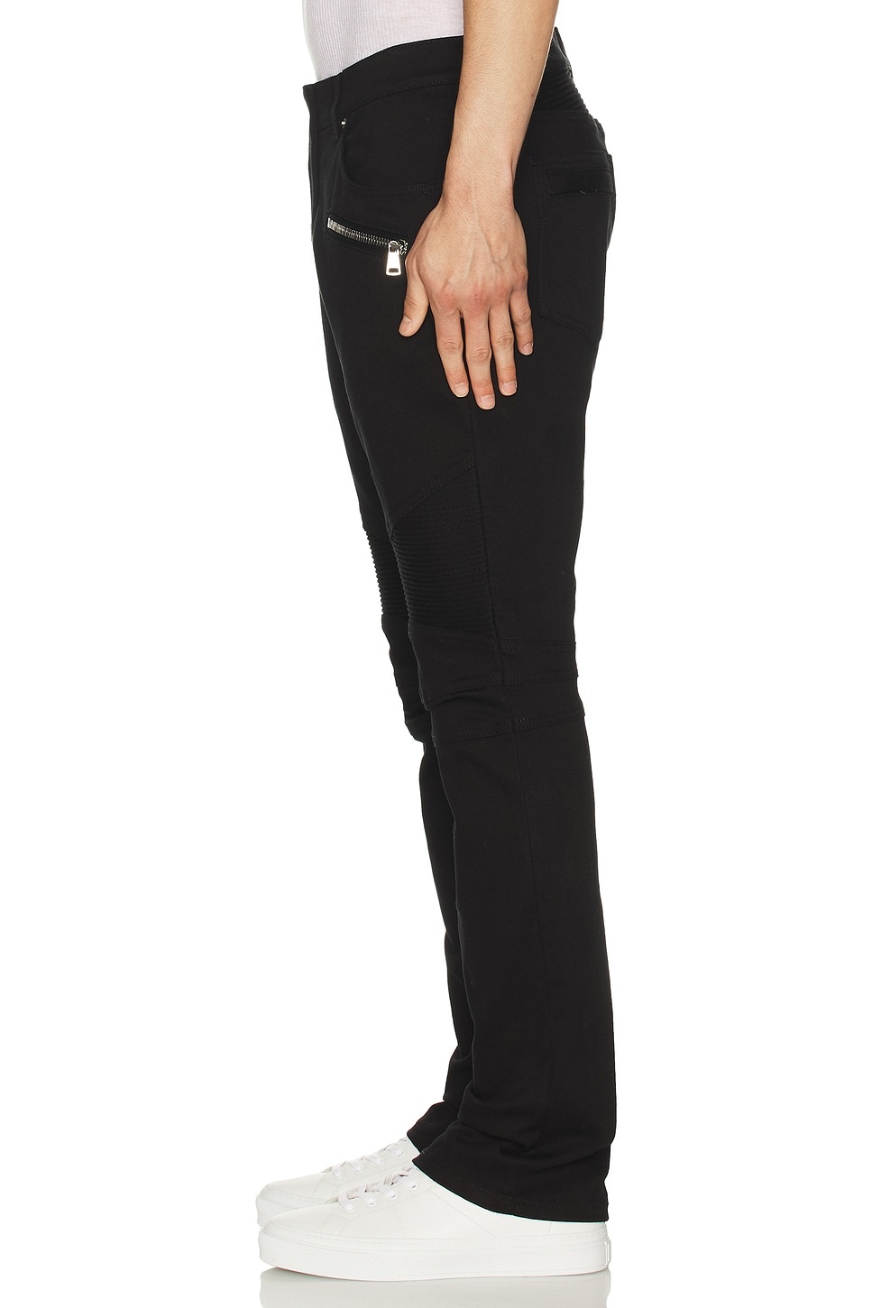Denim Biker Pants - 4
