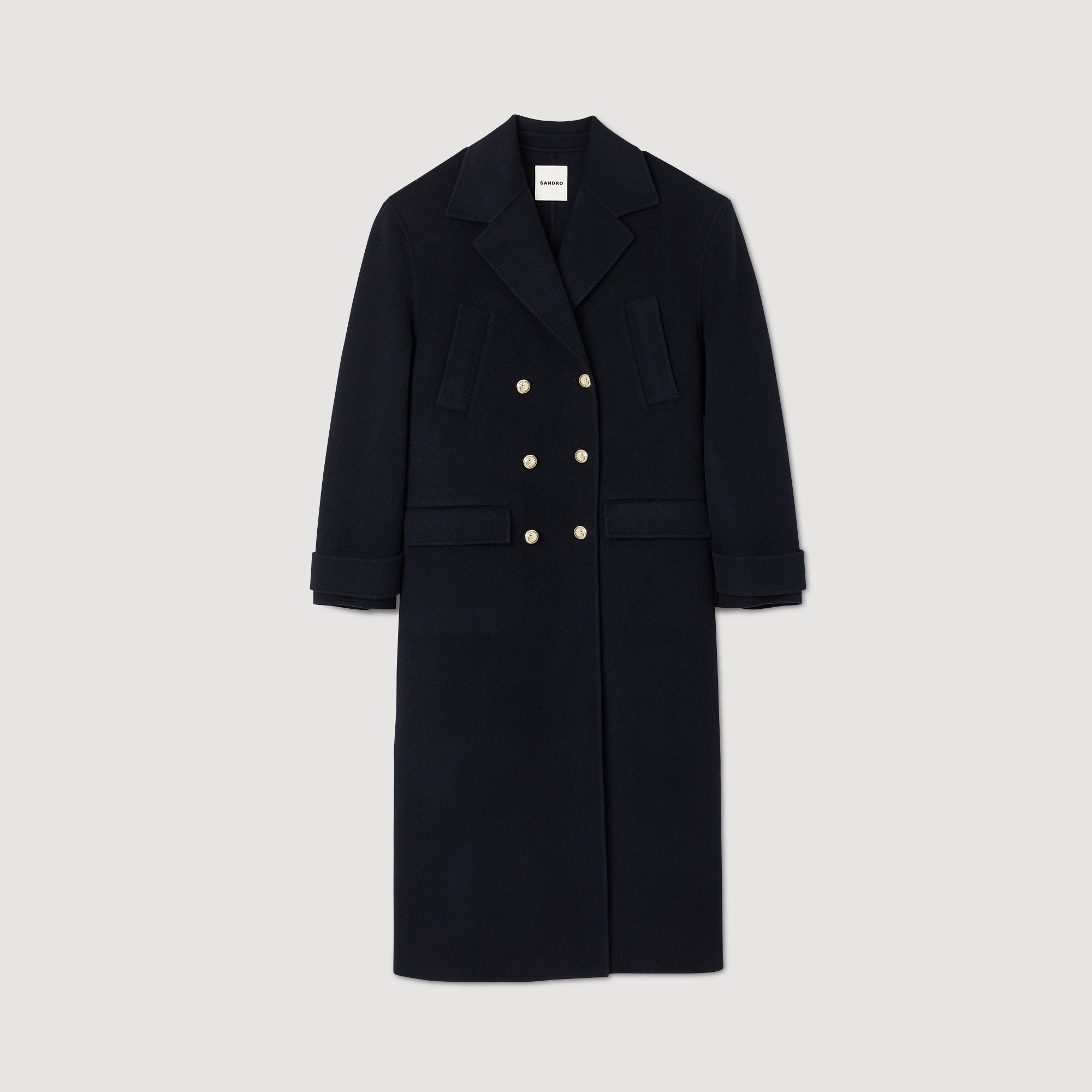 LONG DOUBLE-BREASTED COAT - 1