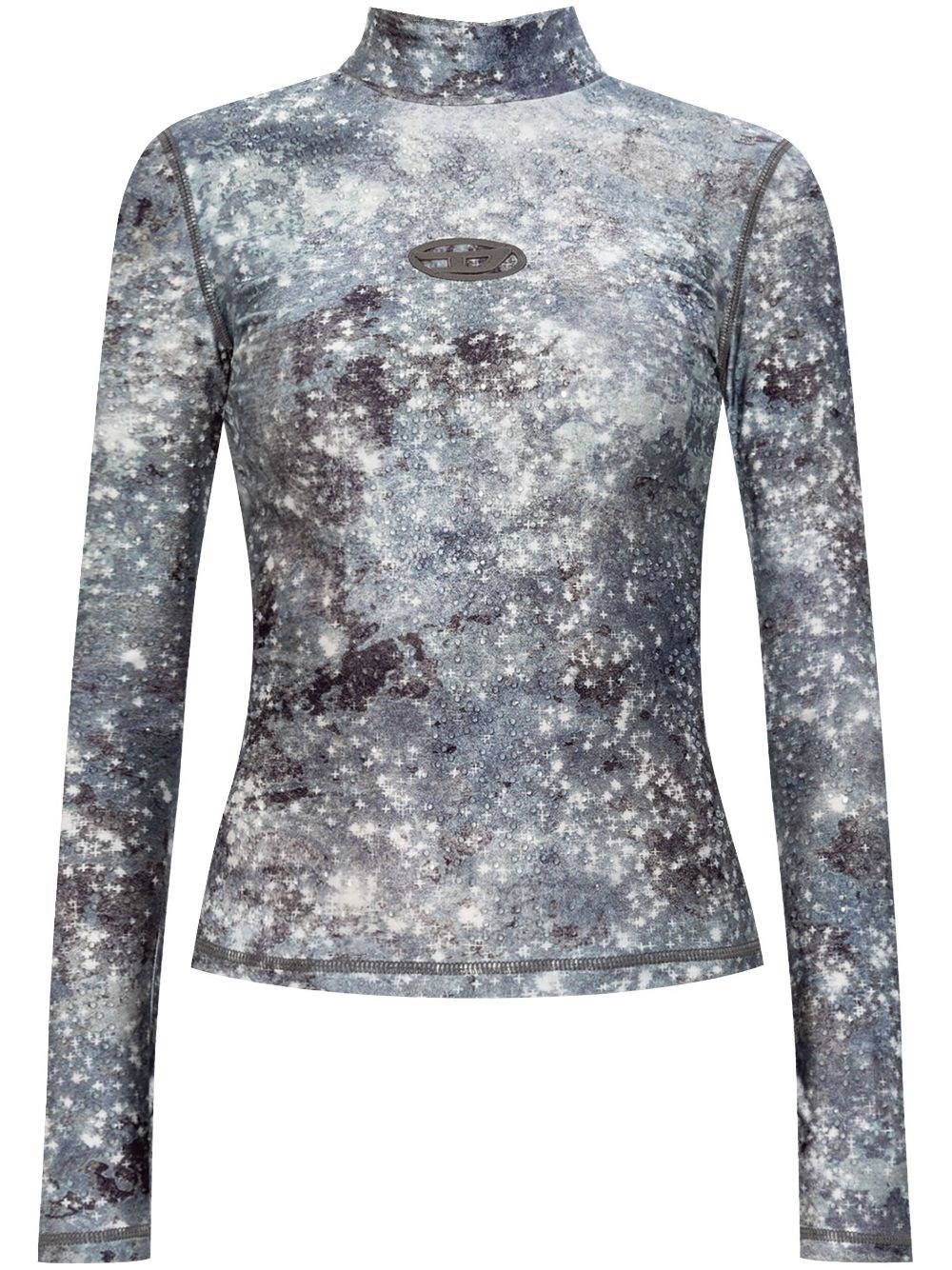 Printed high-neck top - 1