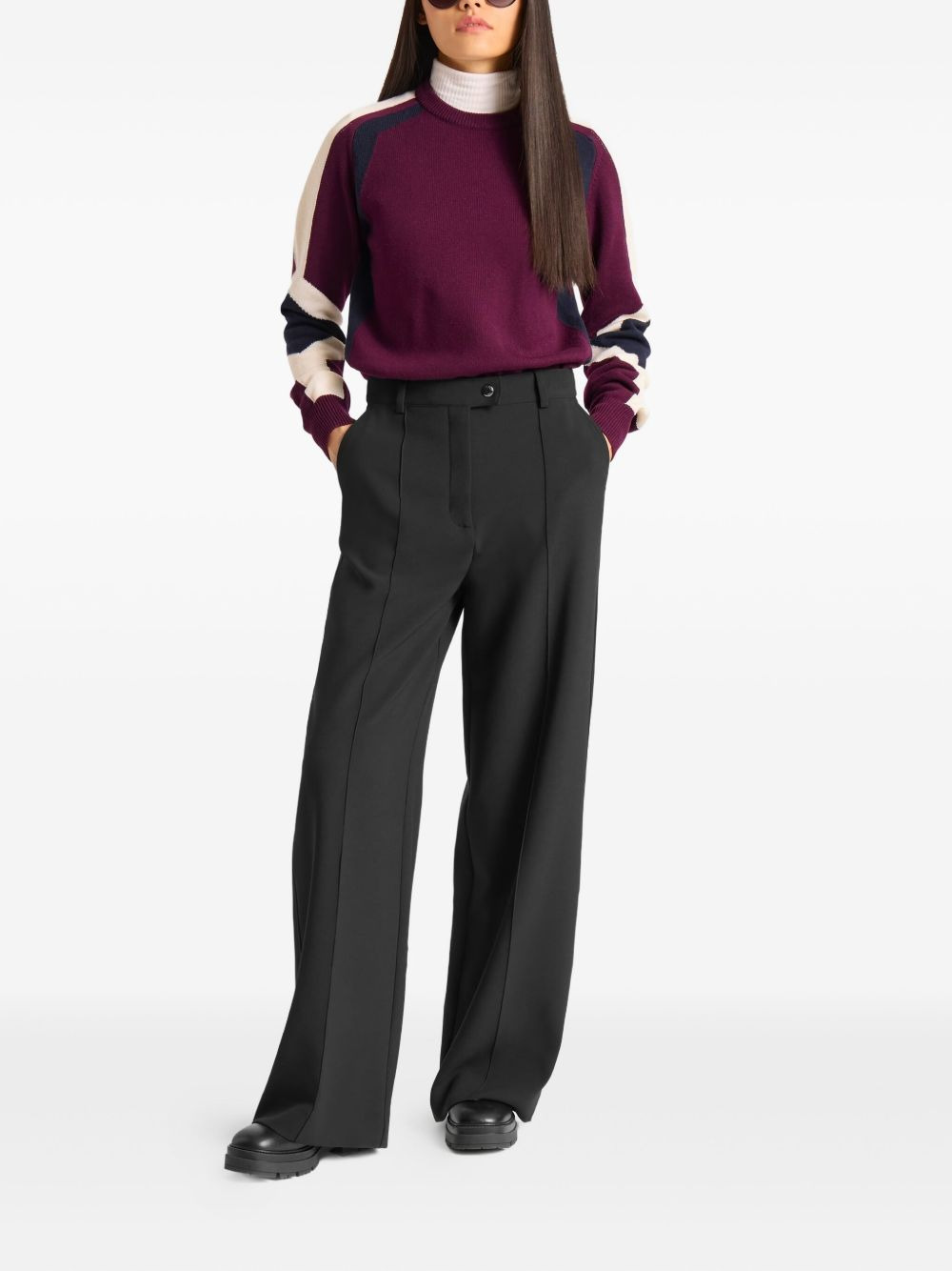 exposed-seam trousers - 2