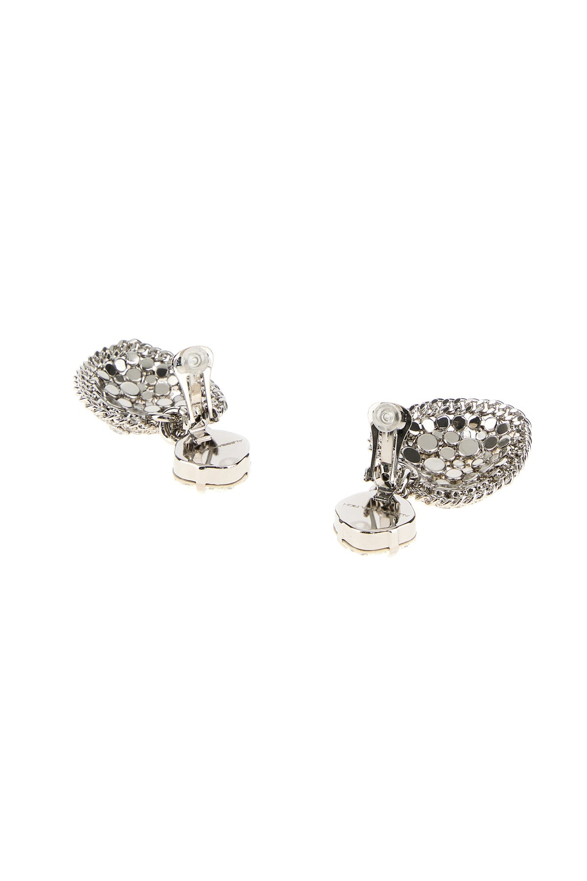 Embellished metal Heart earrings - 3