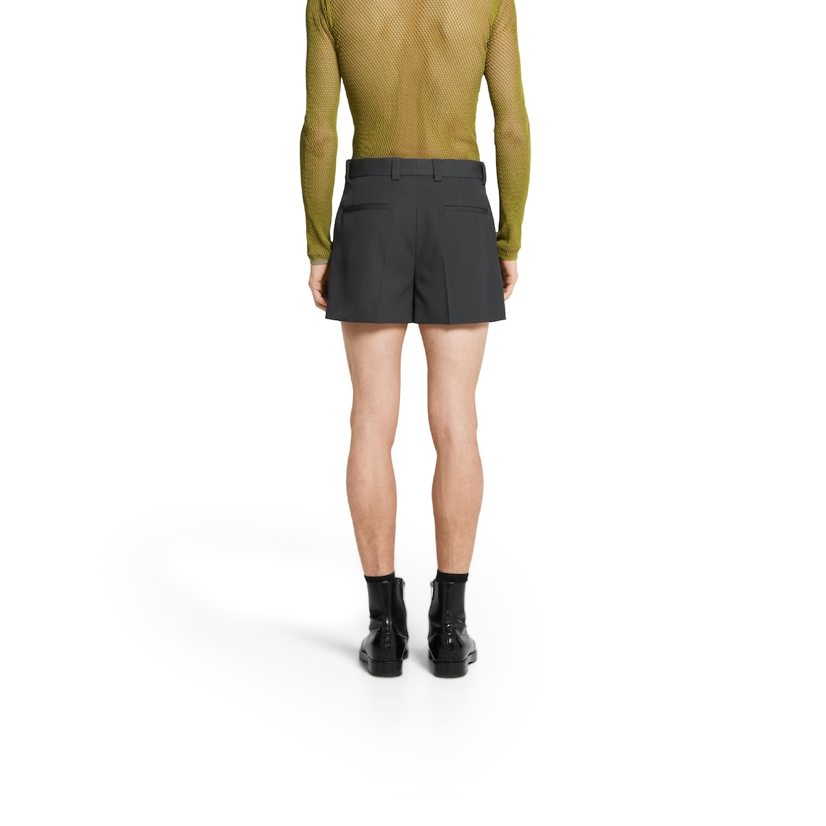 Wool twill shorts - 4