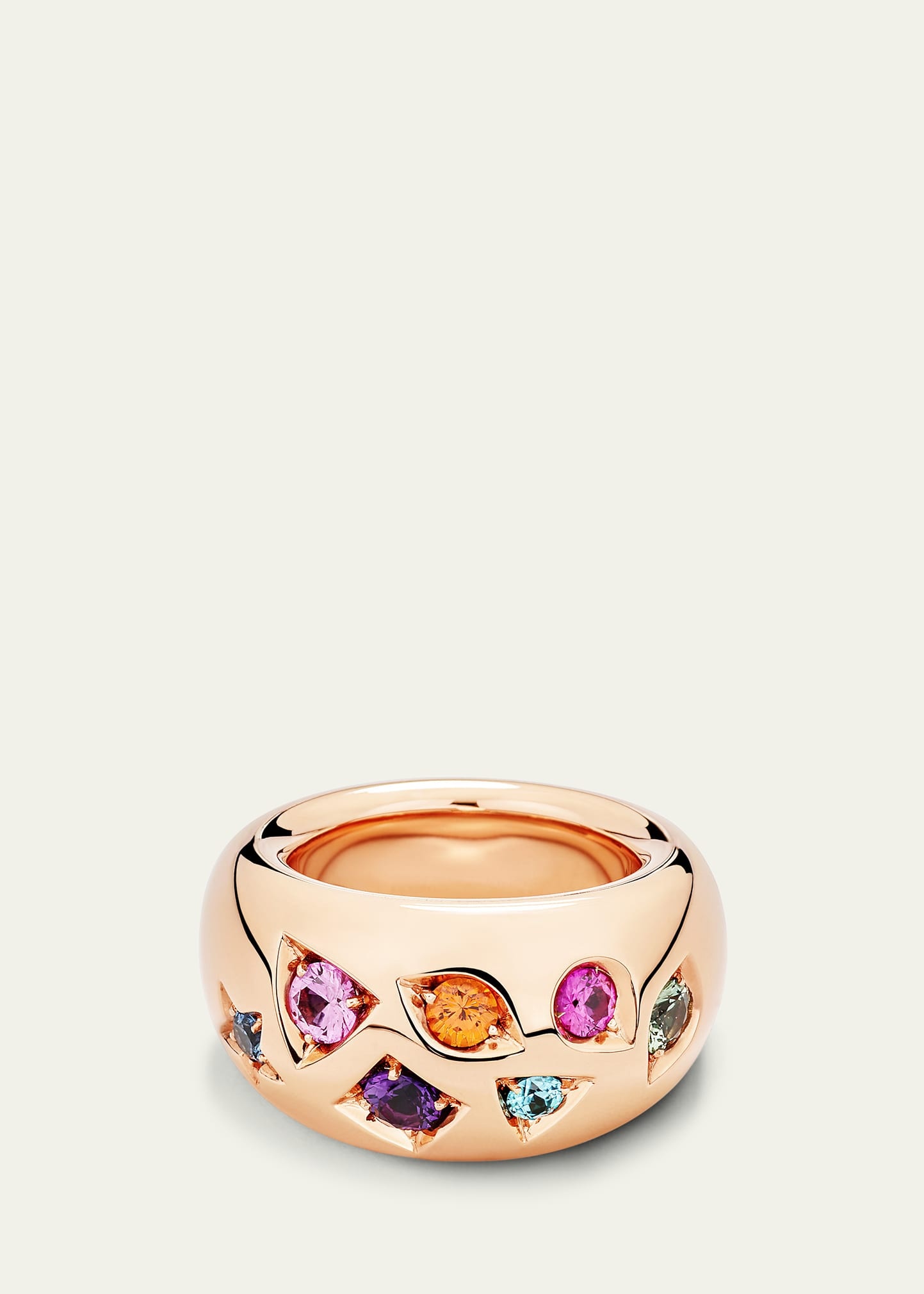 Iconica Dome Ring with Fancy Set Colored Stones - 2