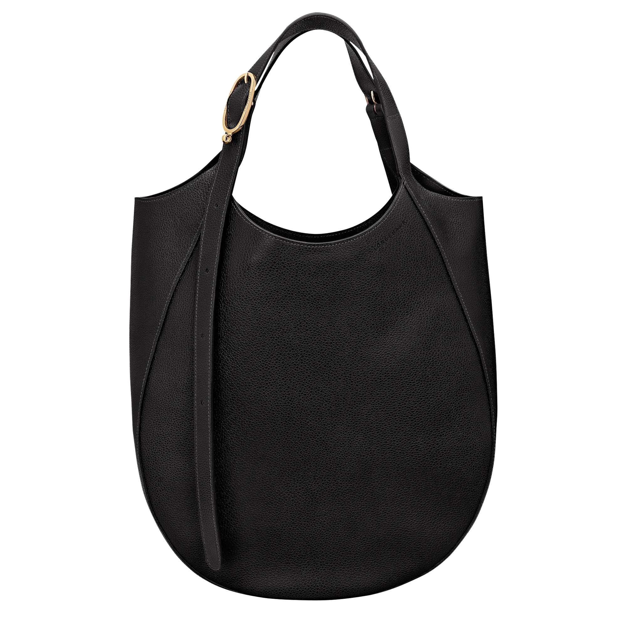 Le Foulonné XL Tote bag Black - Leather - 1