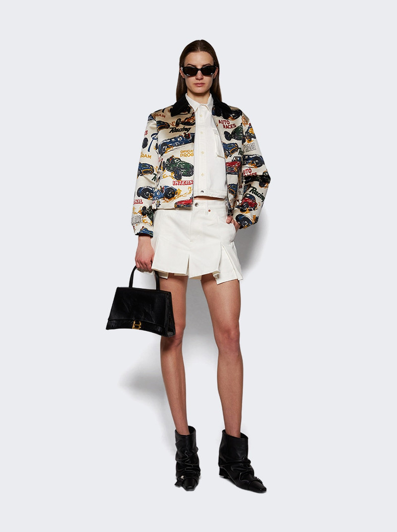 sacai Denim Mix Shorts White outlook