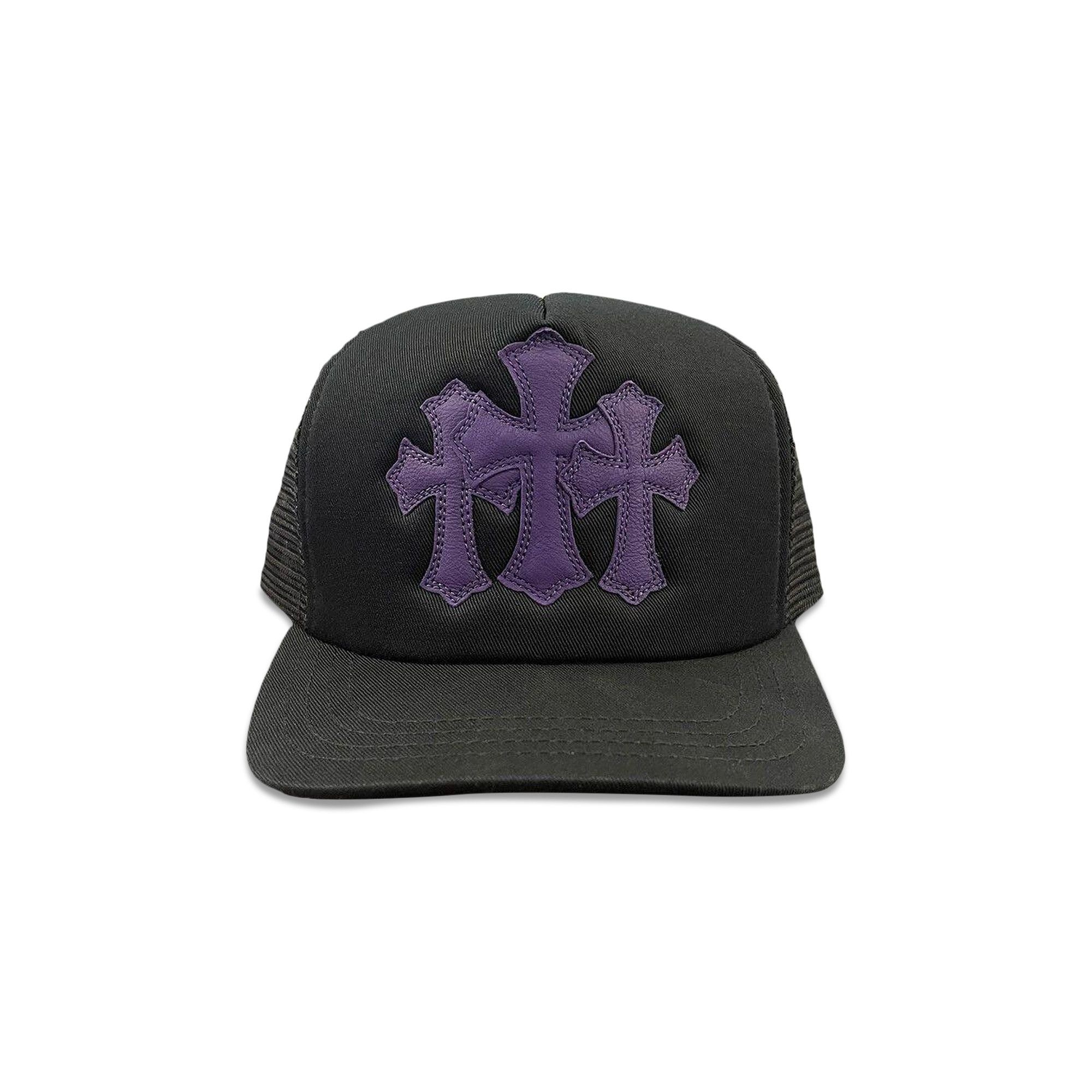 Chrome Hearts St. Barths Exclusive Cemetery Cross Trucker Hat 'Black/Purple' - 1