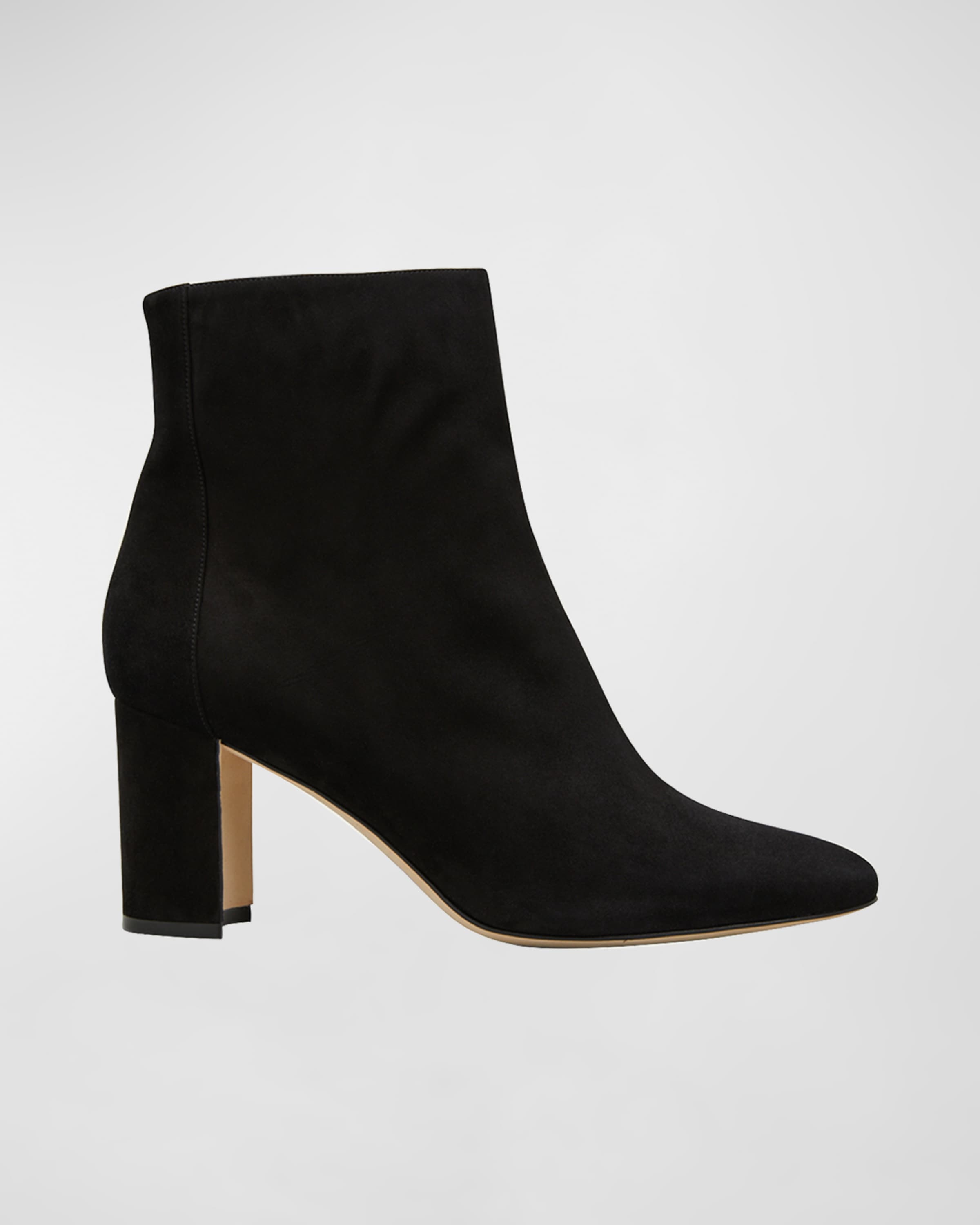 Rosie Suede Zip Ankle Booties - 1