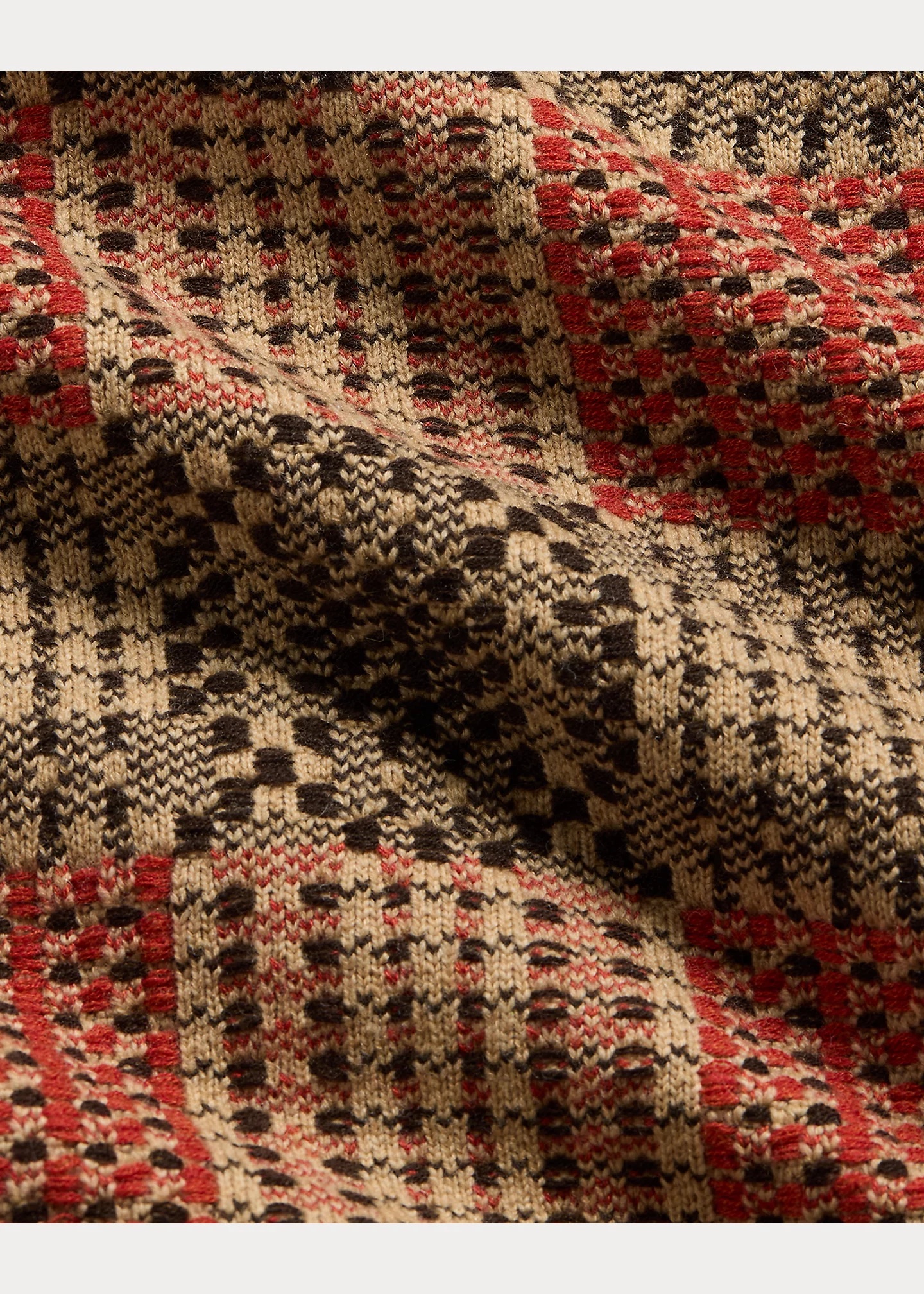 Wool Jacquard Overshirt Sweater - 6