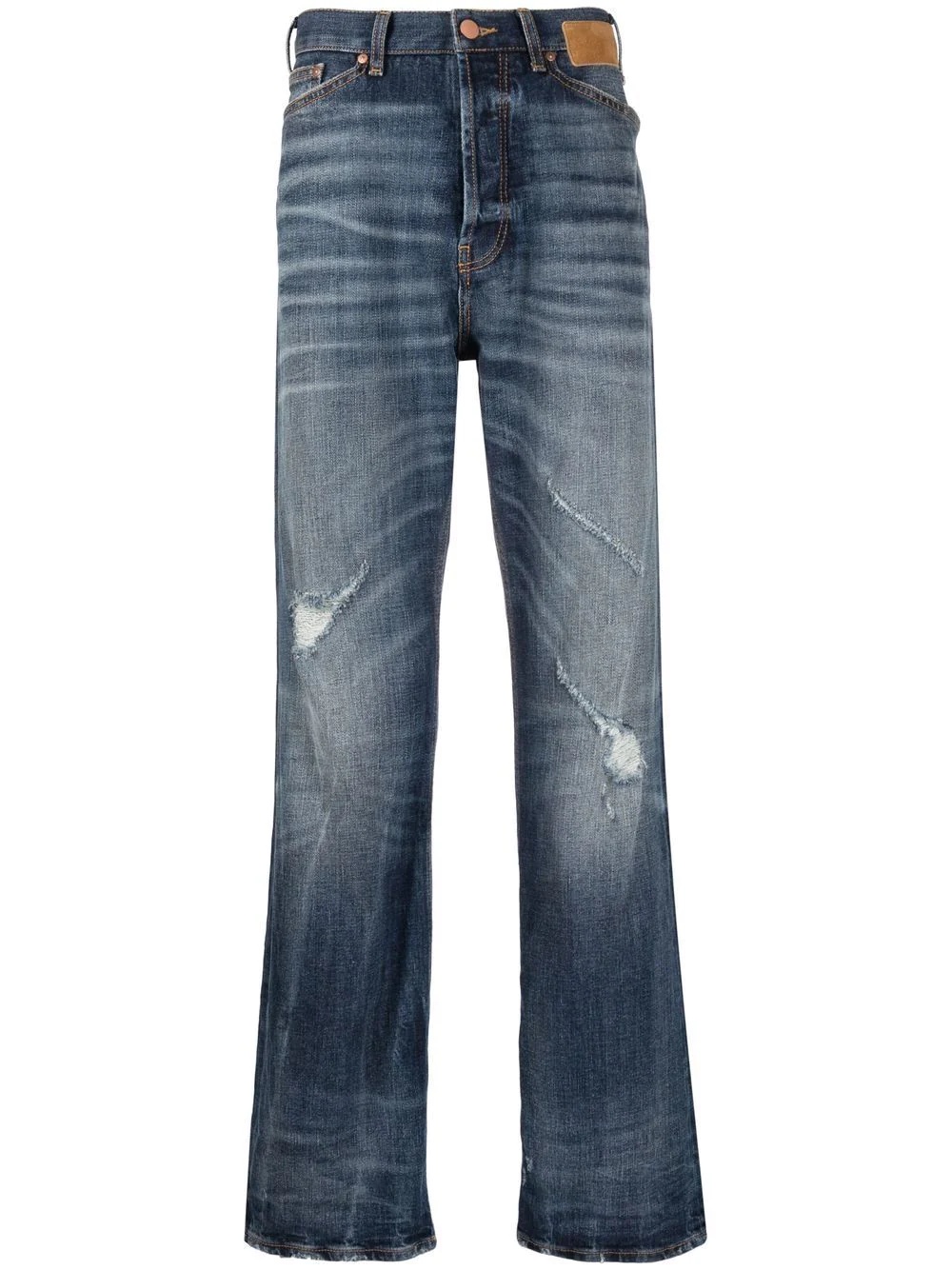 distressed-effect denim jeans - 1