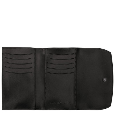 Longchamp Roseau Wallet Black - Leather outlook
