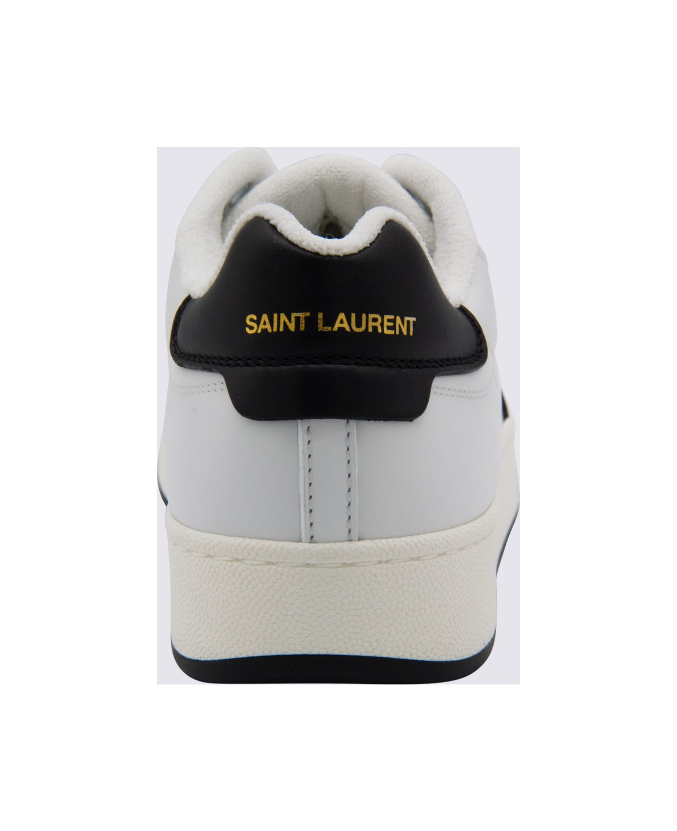 White And Black Leather Sneakers - 4