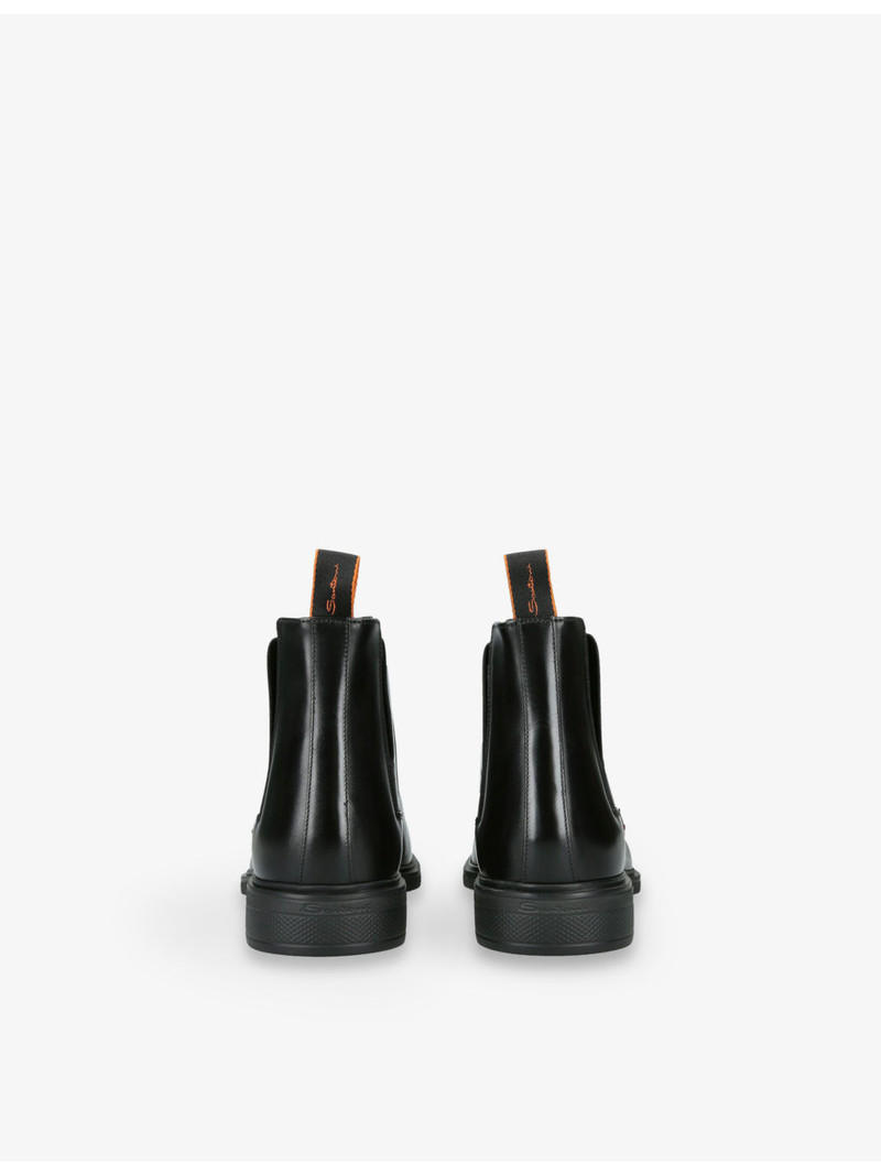 Santoni Easy On Leather Flat Chelsea Boots outlook