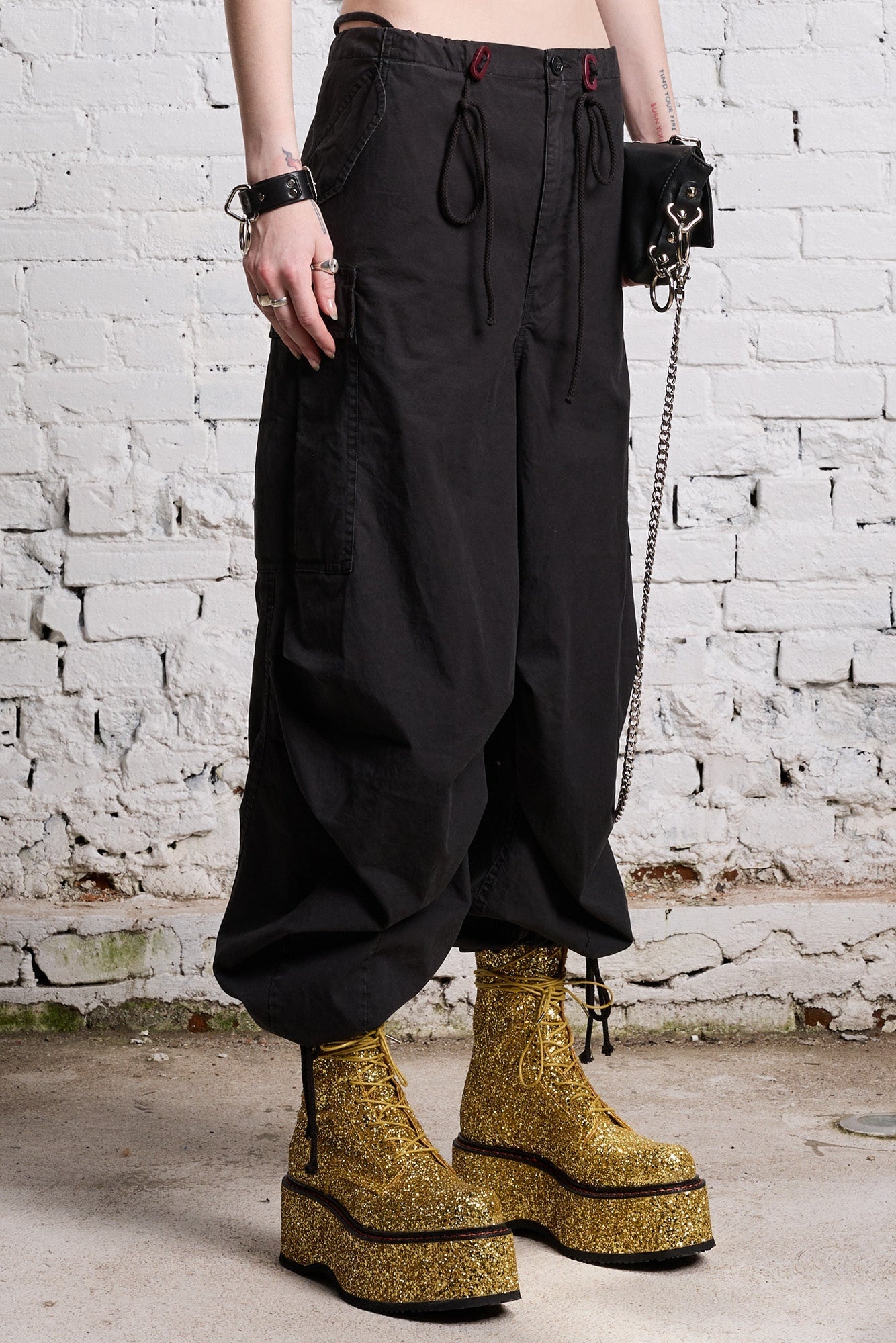 BALLOON ARMY PANT - BLACK - 5