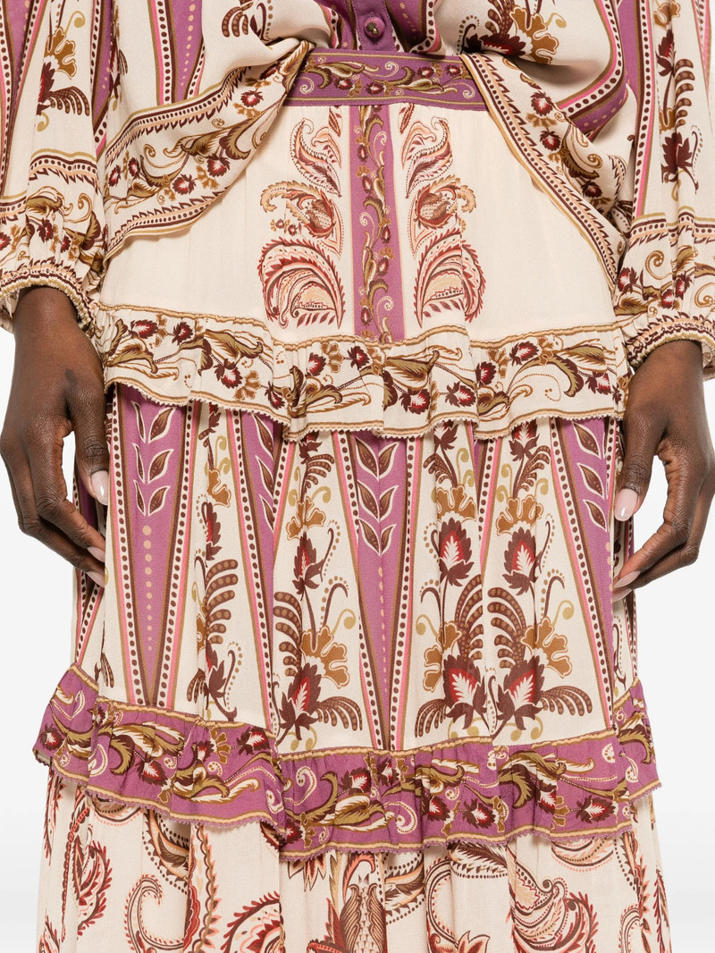 FARM RIO Farm Rio Paisley Tiered Maxi Skirt outlook