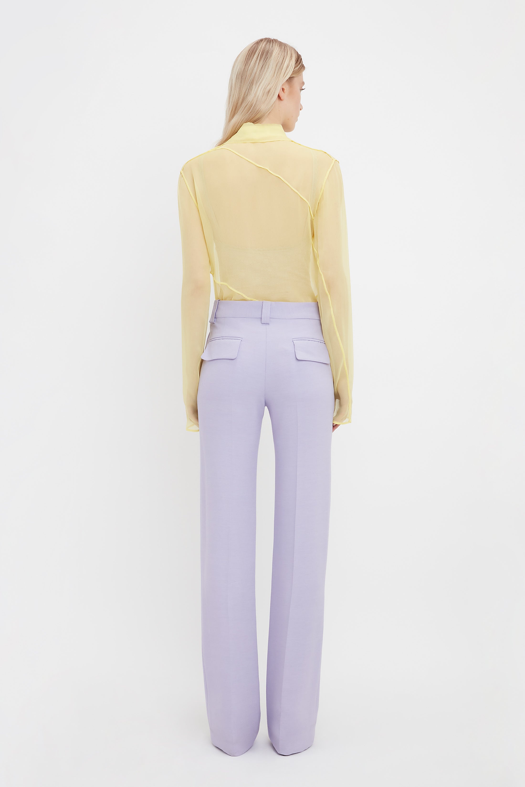 Tailored Straight Leg Trouser In Lavender - 4