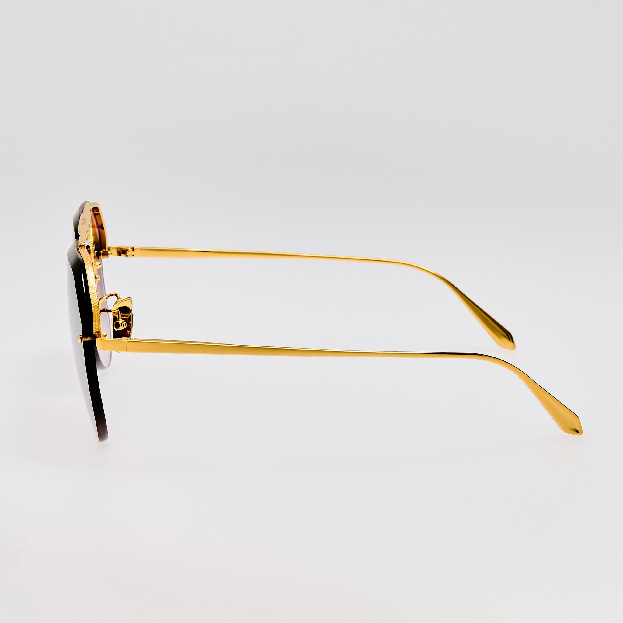Quynh Sunglasses in Grey and Gold - 6