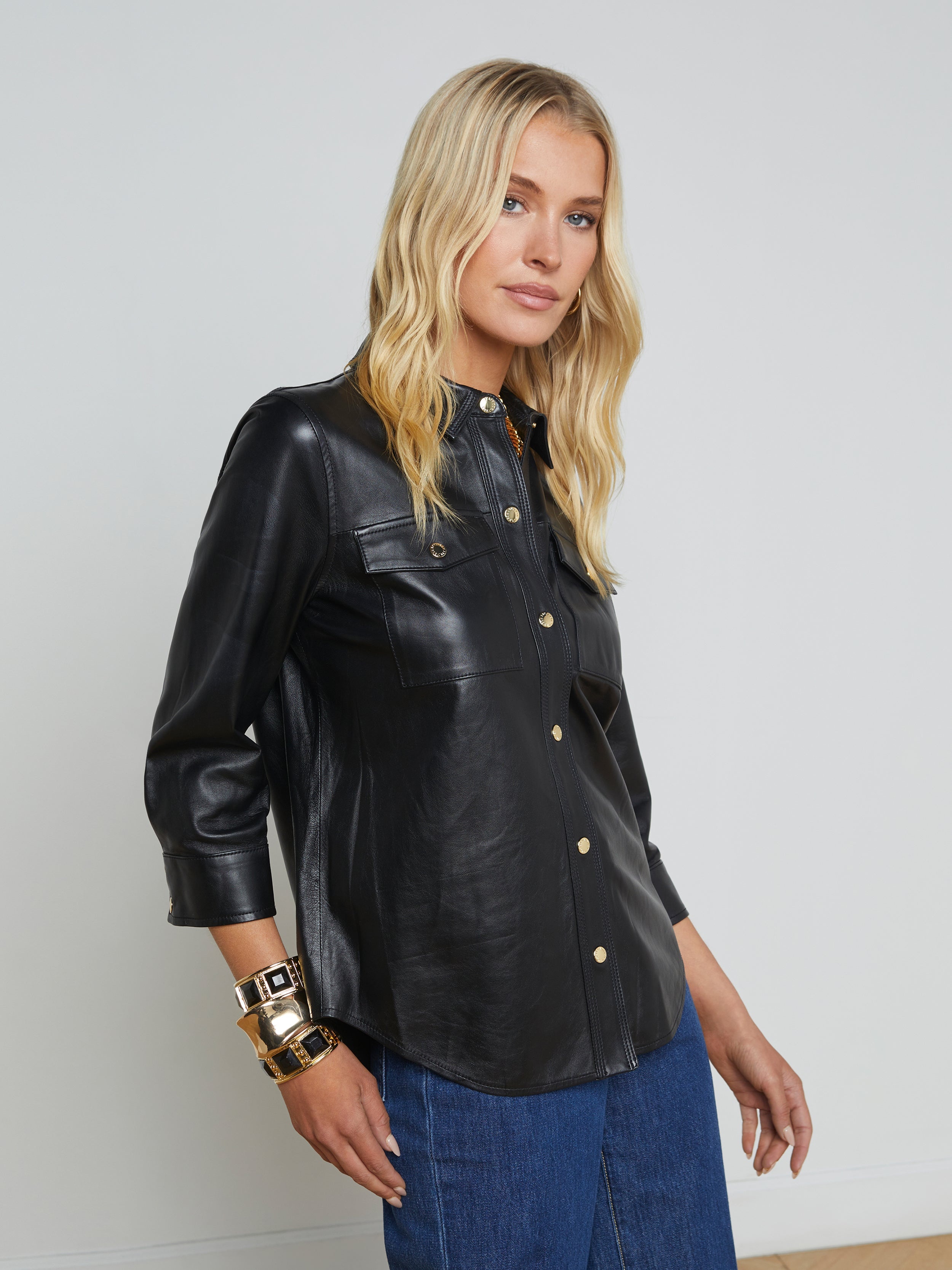 Avina Leather Shirt - 4