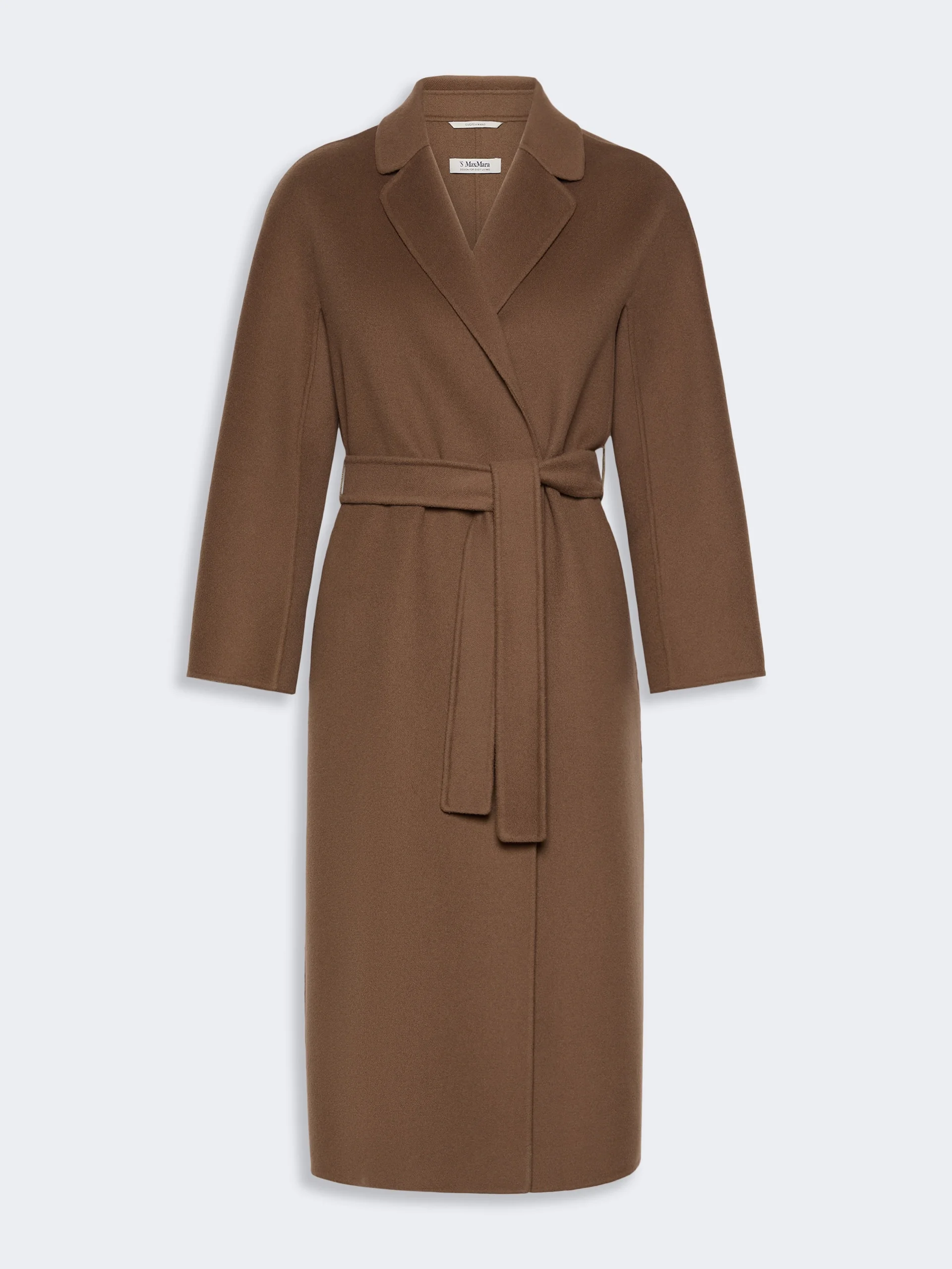 ESTURIA Wool broadcloth midi coat - MUD - 1