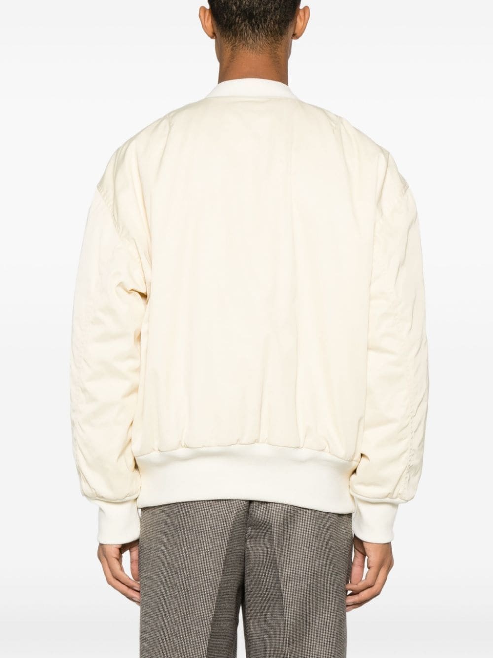 logo-embroidered bomber jacket - 4