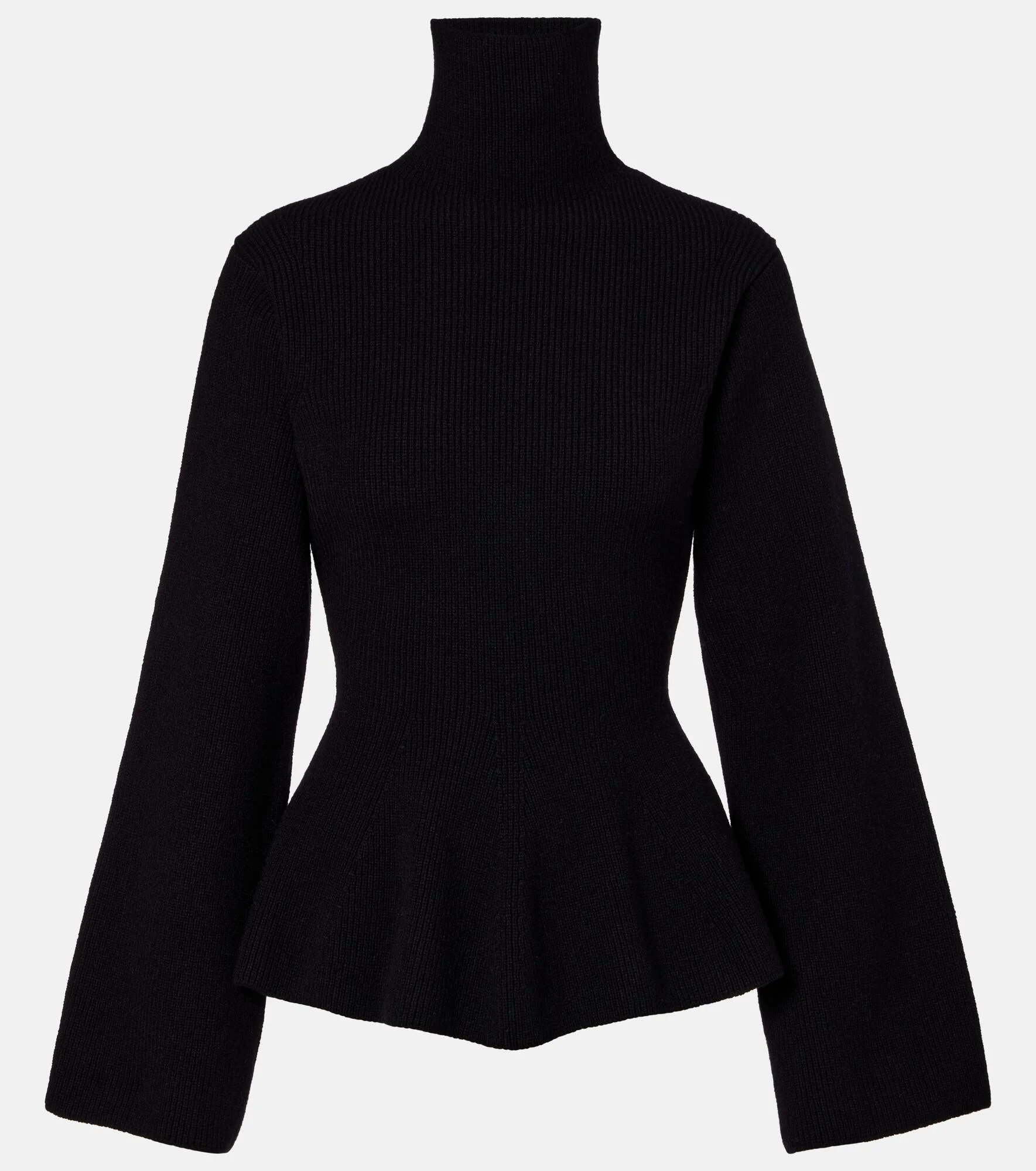 Turtleneck wool and cashmere top - 1