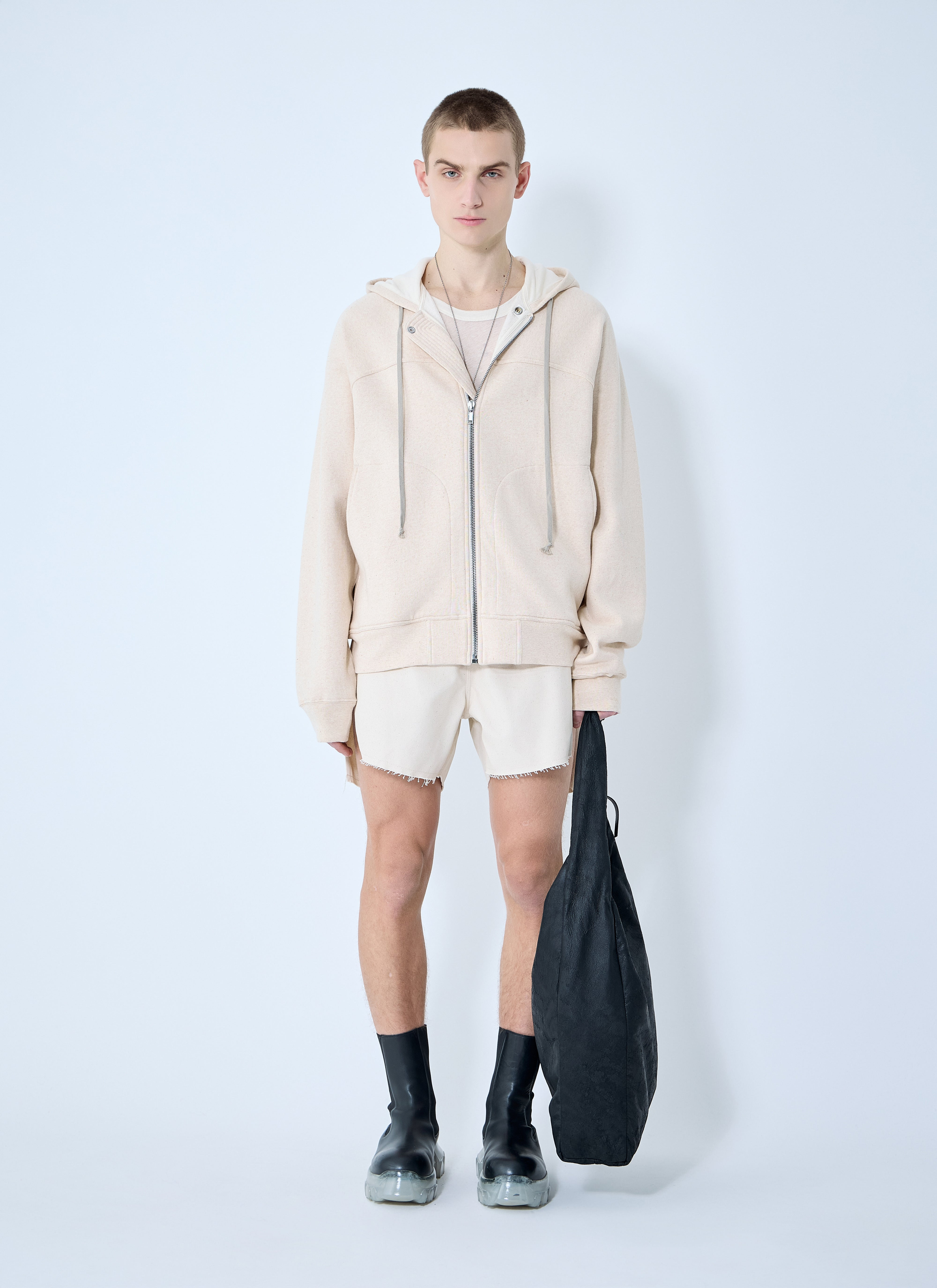 Rick Owens Men Zip-Up Hooded Sweatshirt - 2