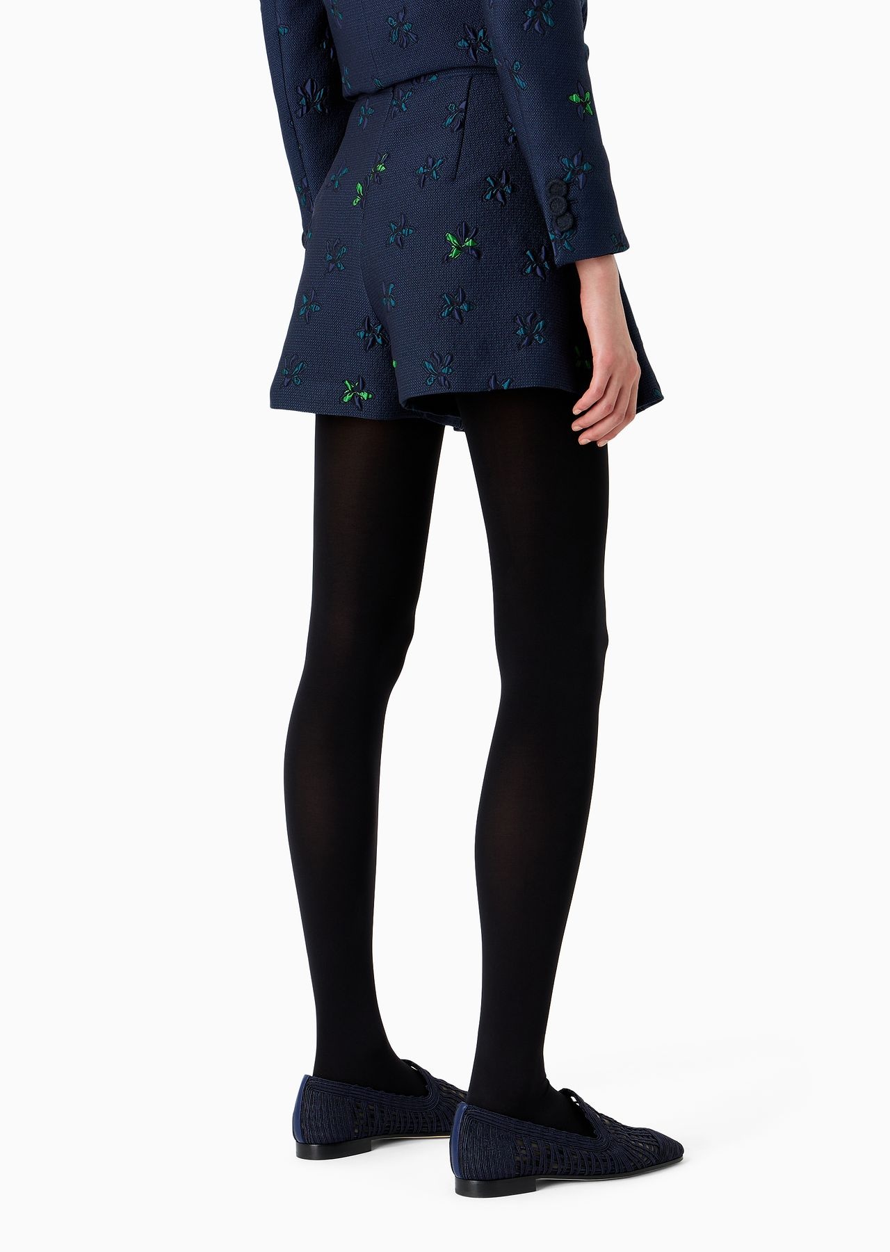 Floral jacquard shorts - 3
