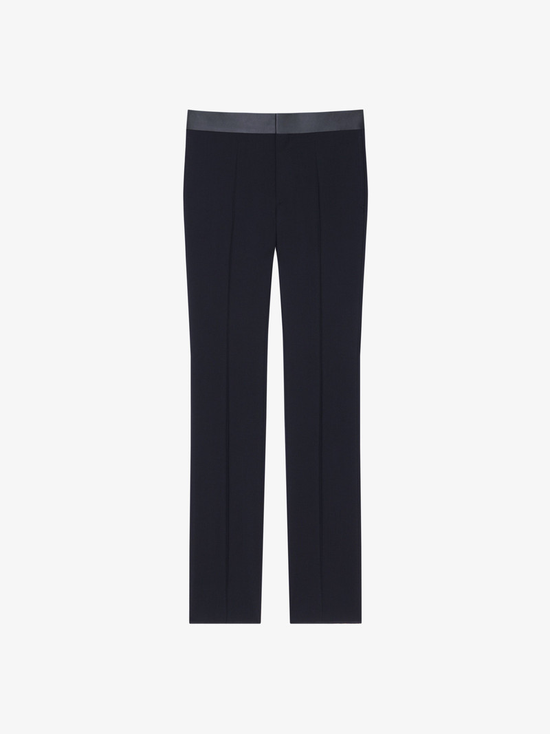 SLIM FIT TAILORED PANTS IN WOOL AND MOHAIR 1