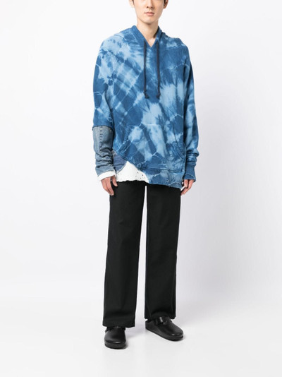 Greg Lauren tie-dye pattern cotton hoodie outlook