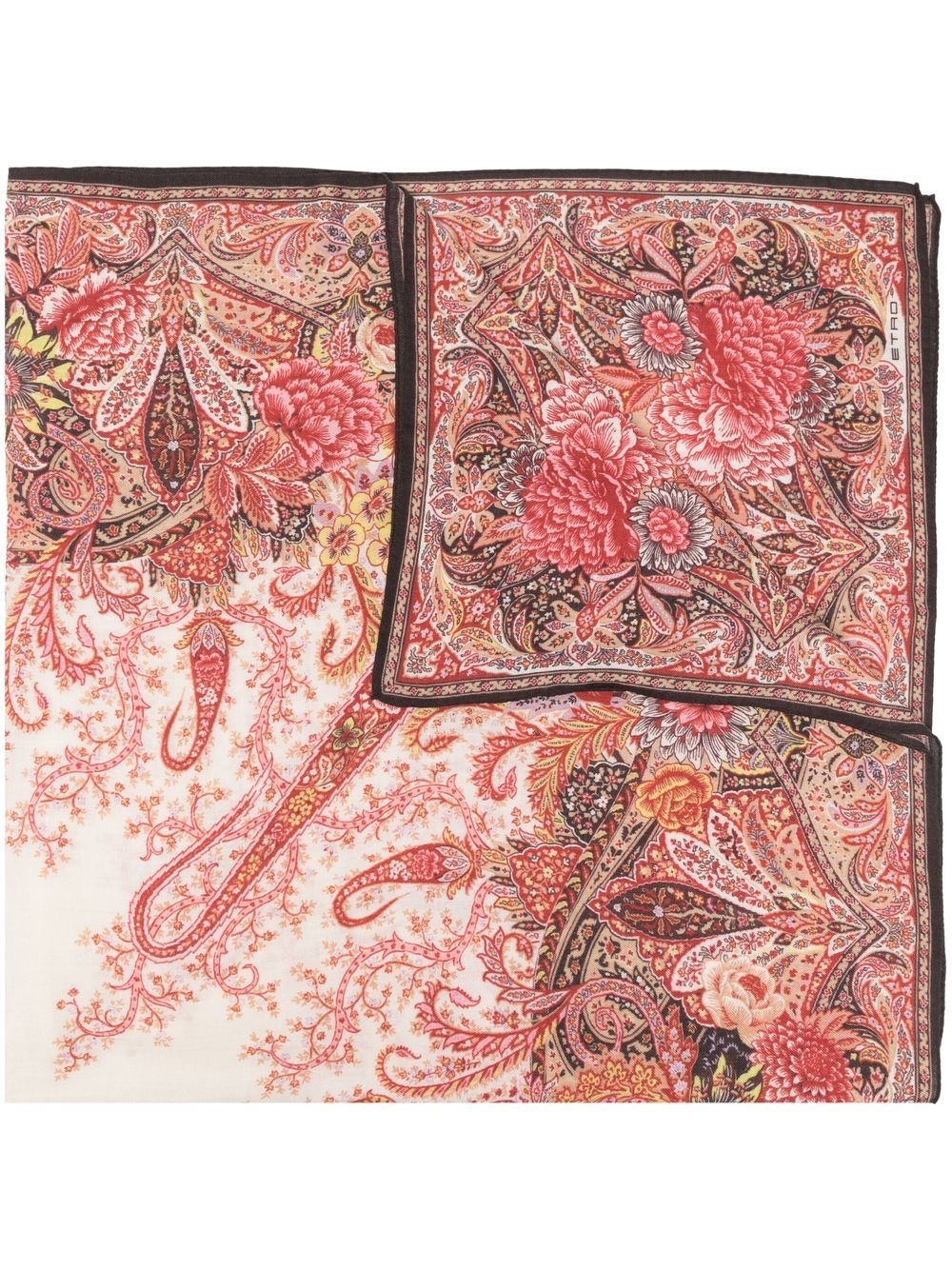 paisley-print silk-blend scarf - 1