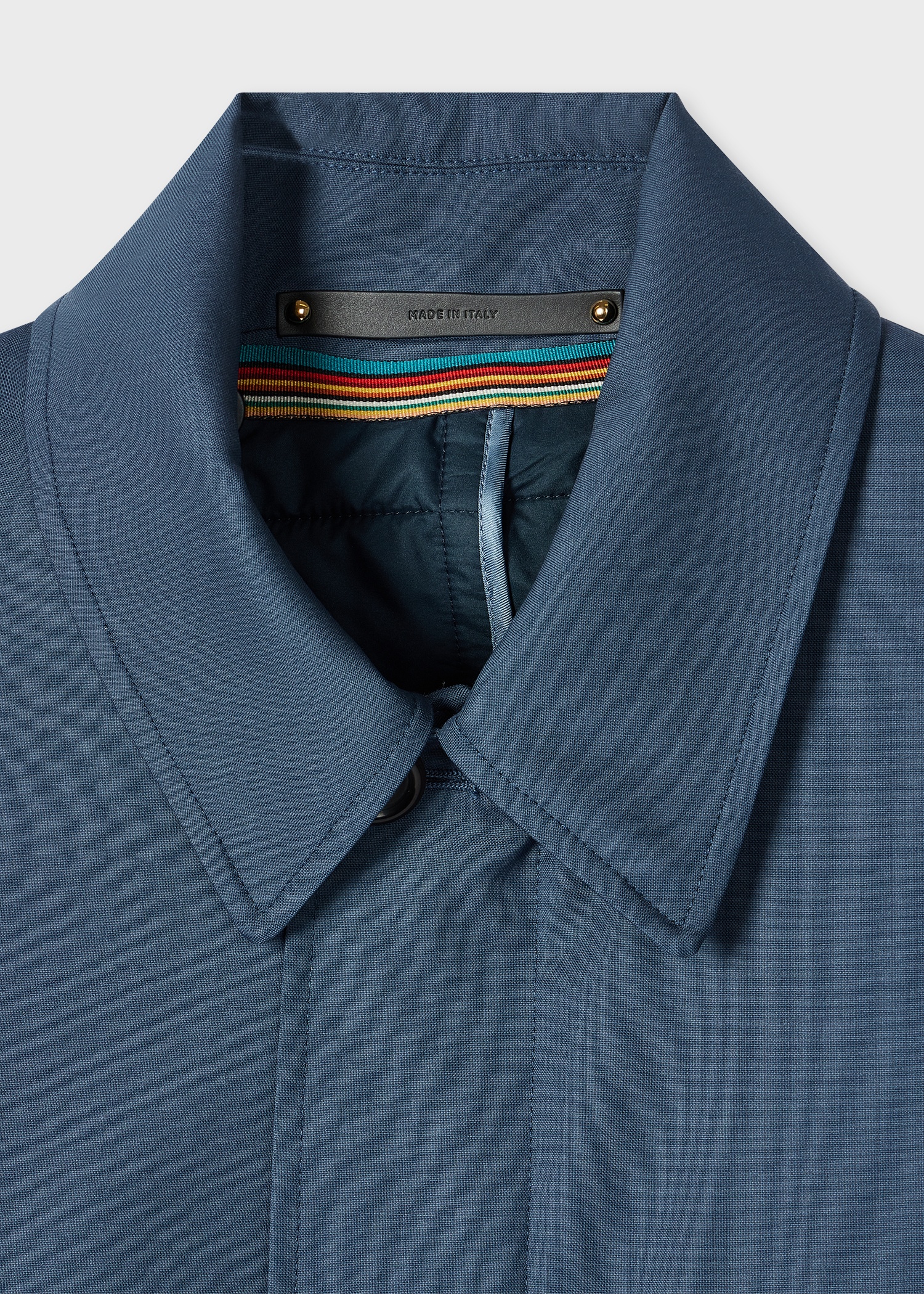 Blue 'Storm System' Wool Mac With Detachable Gilet - 2