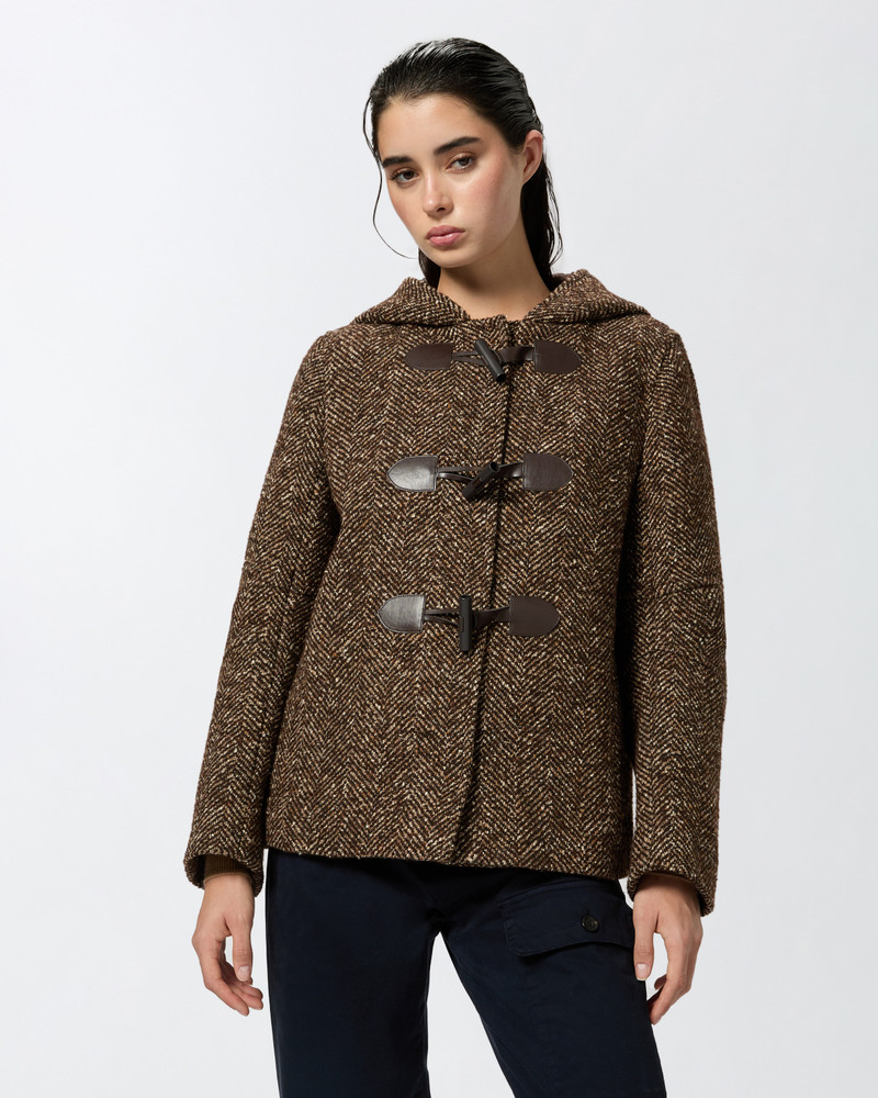 PINKO SHORT HOODED DUFFLE COAT outlook