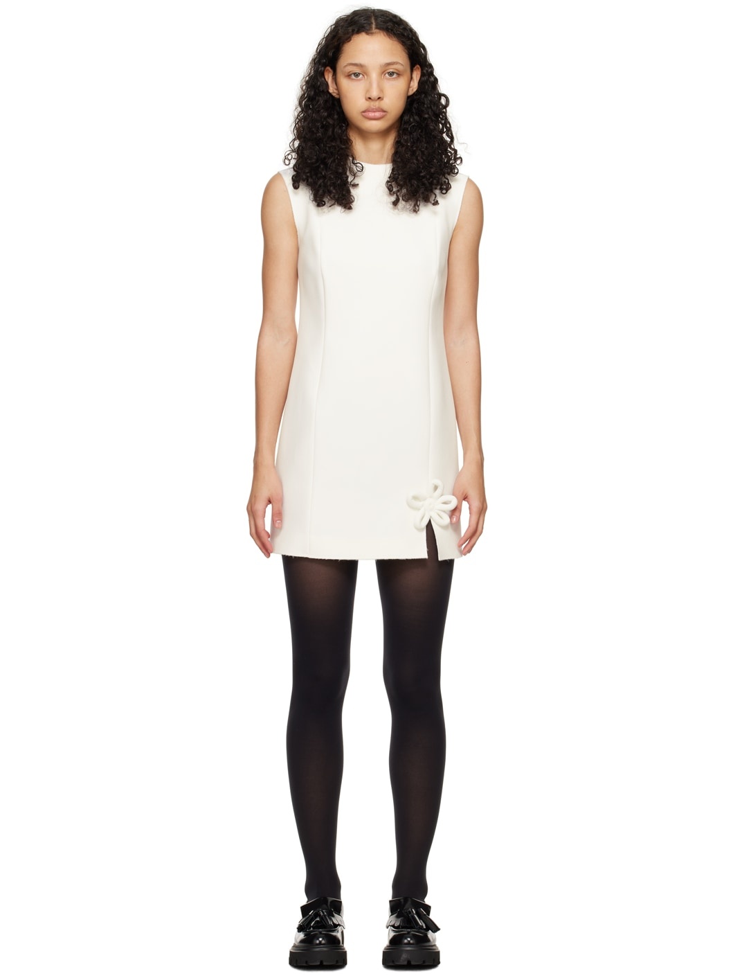 Off-White Sleeveless Minidress - 1