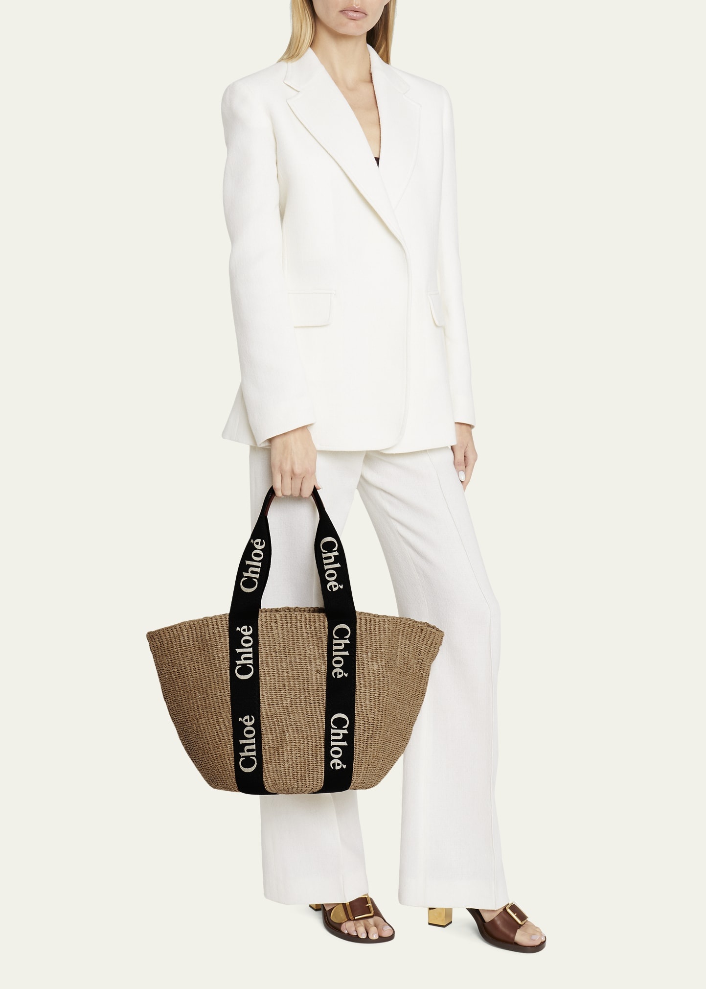 Woody Logo Embroidered Top-Handle Bag - 5