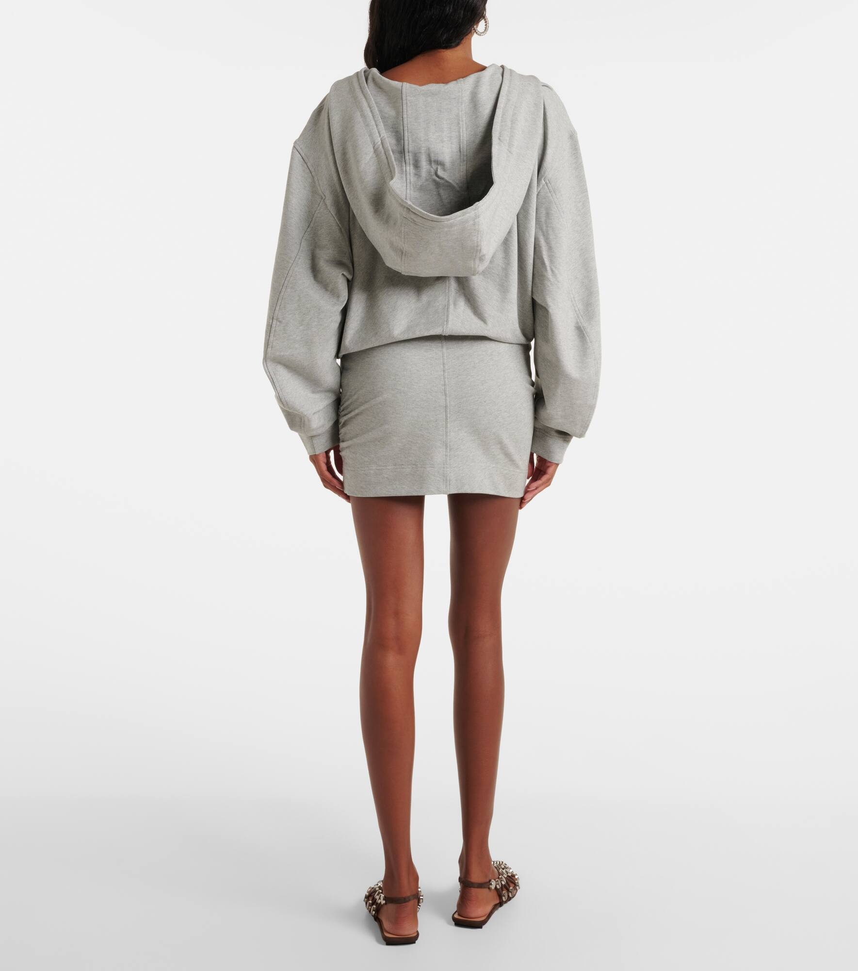 Cotton-blend jersey sweatshirt dress - 3