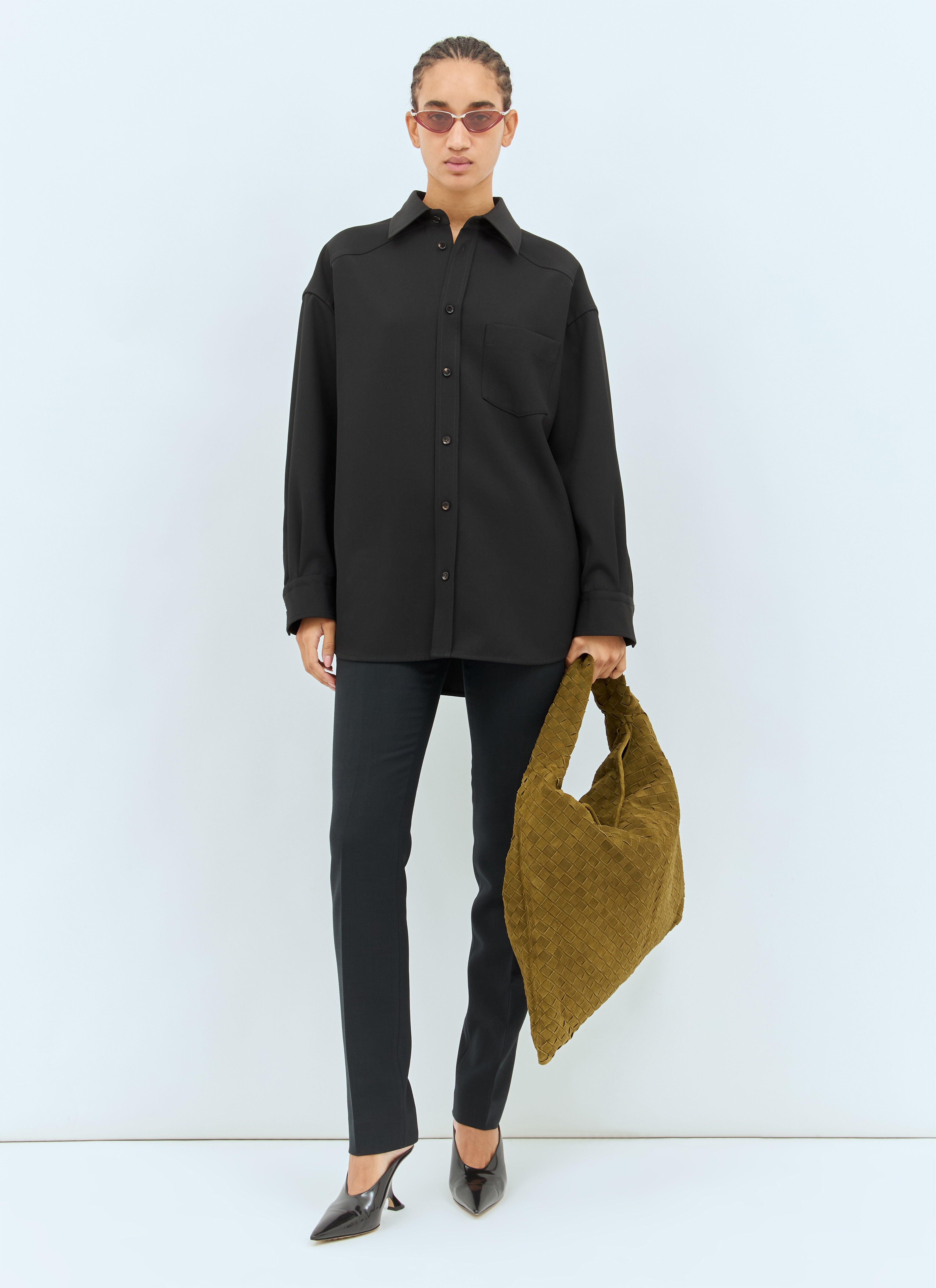 Bottega Veneta Women Wool Twill Shirt - 2