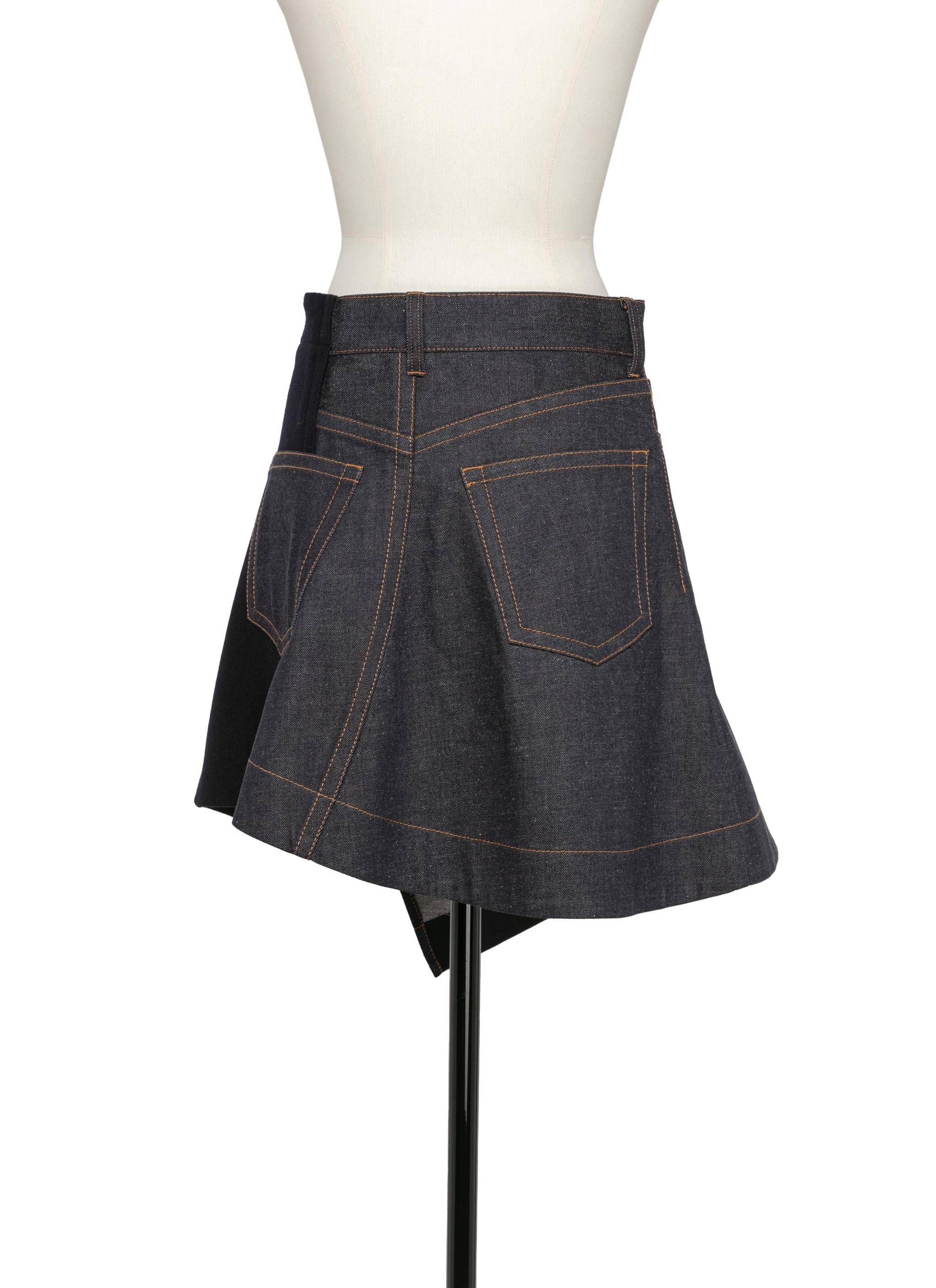 Denim x Wool Melton Skirt - 3