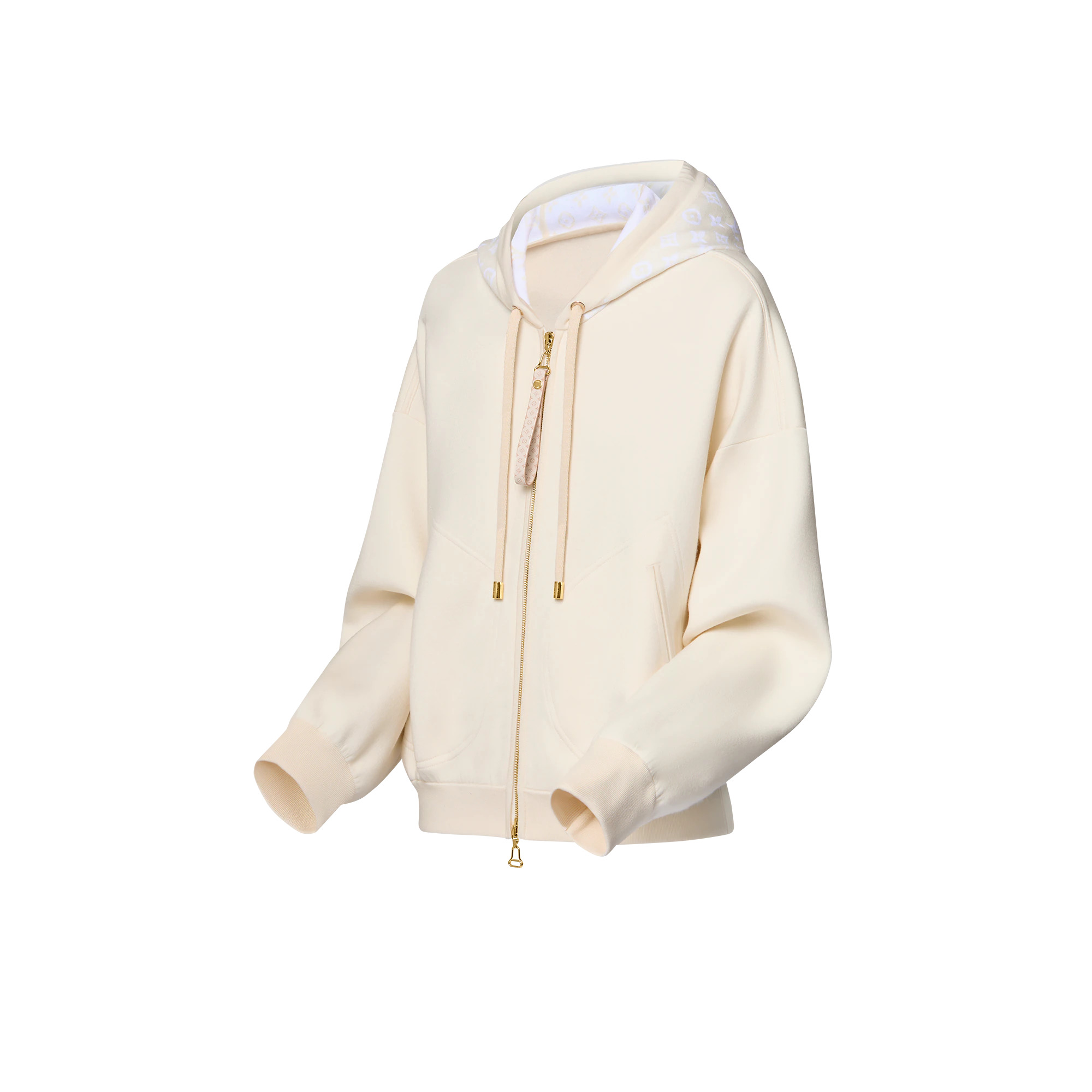 Monogram Accent Knit Hoodie - 2