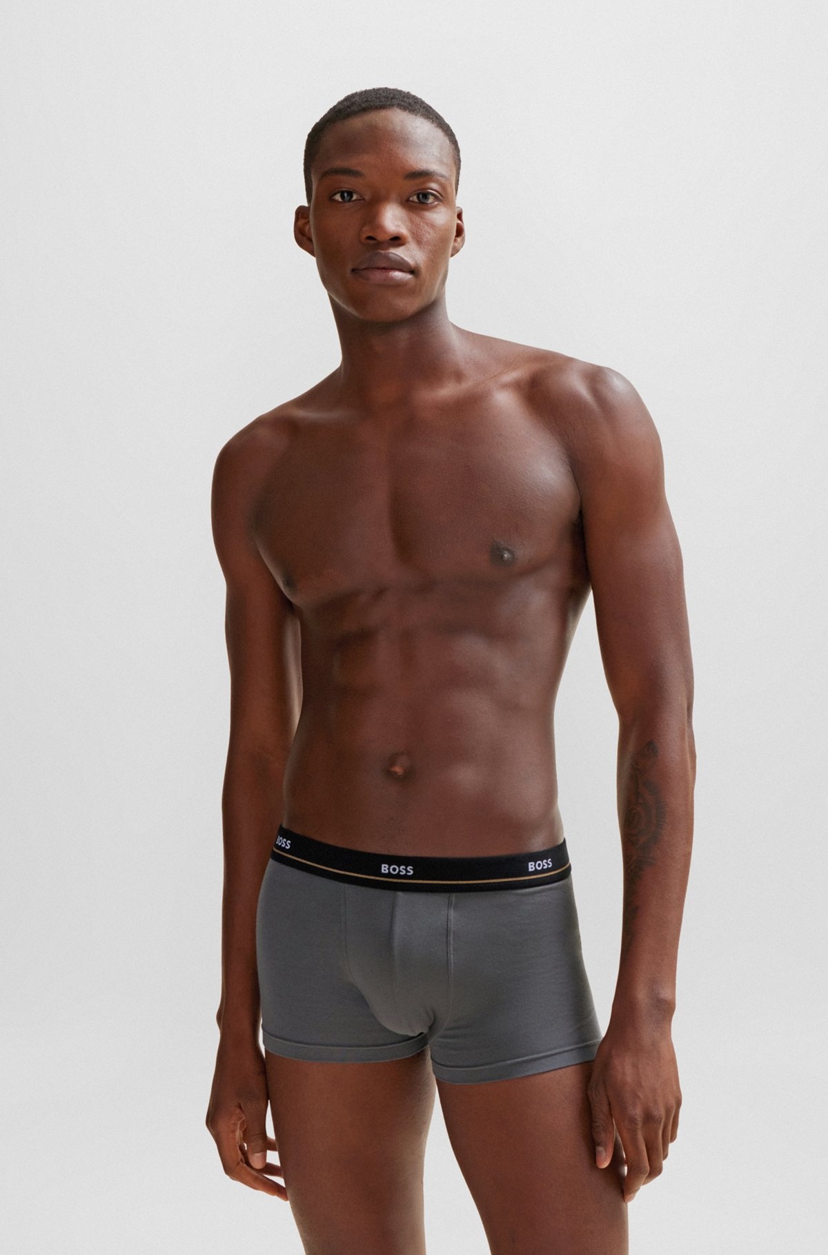 FIVE-PACK OF STRETCH-COTTON TRUNKS WITH LOGO WAISTBANDS - 2