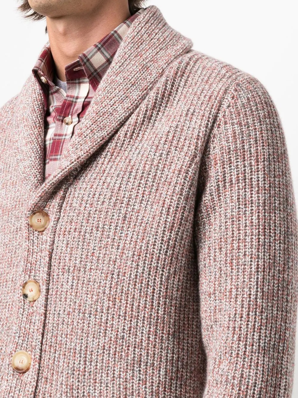 shawl-lapels cashmere cardigan - 5