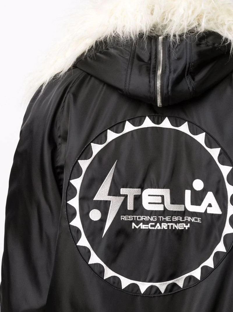 logo-embroidered hooded jacket 6