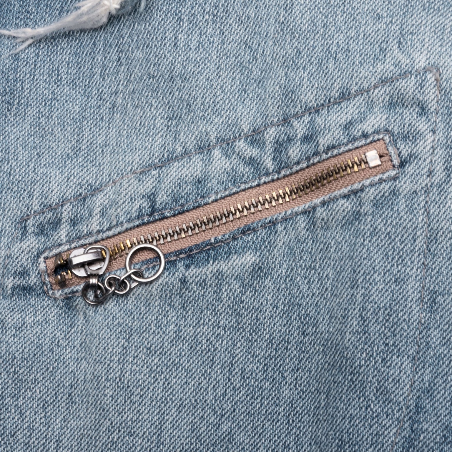 DENIM JACKET WITH CORDUROY COLLAR - LIGHT BLUE - 3