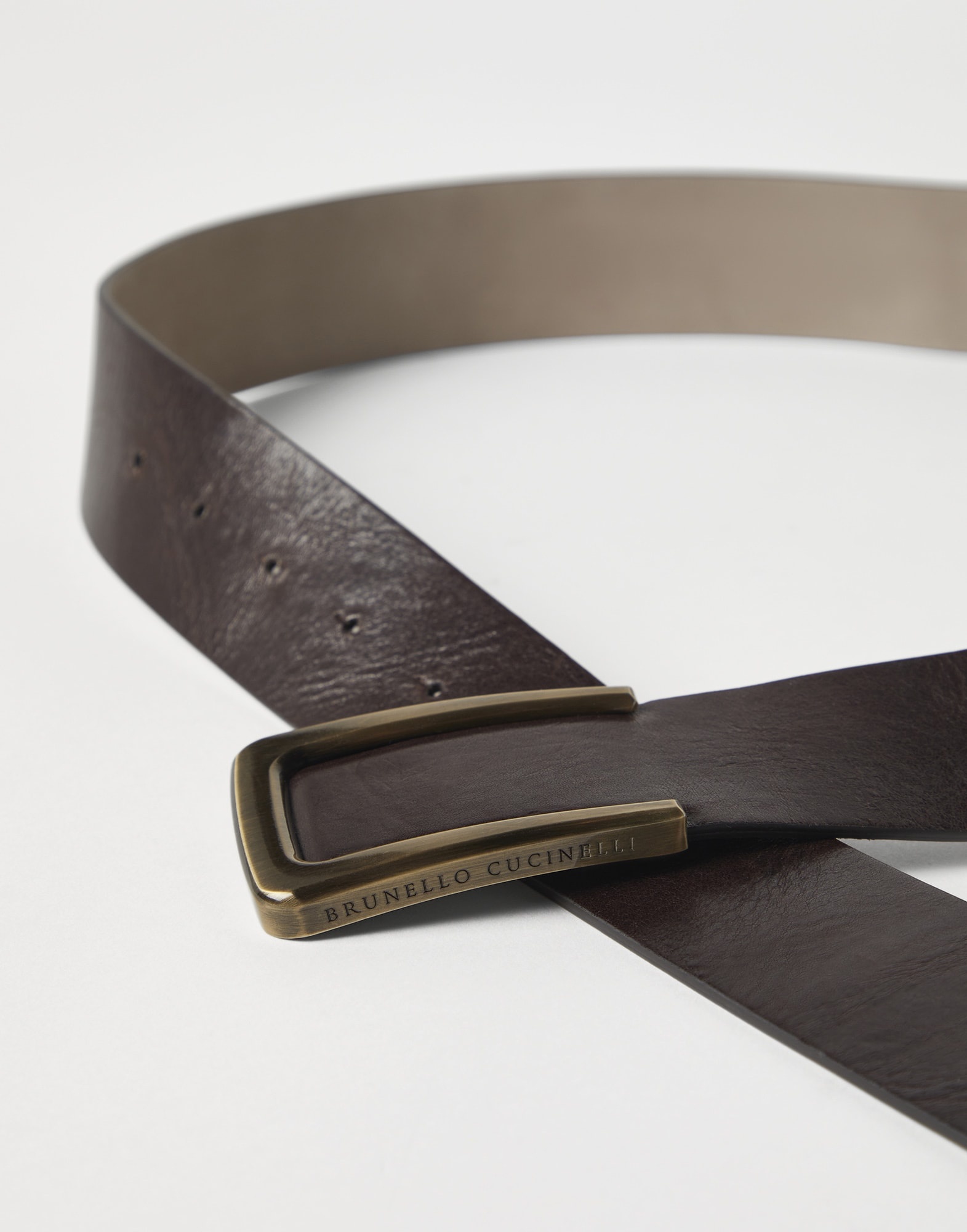 Vintage-effect leather belt - 2