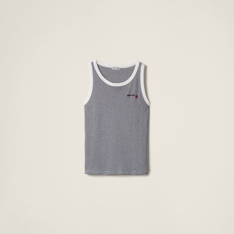 Petit Bateau X Miu Miu ribbed jersey top 1